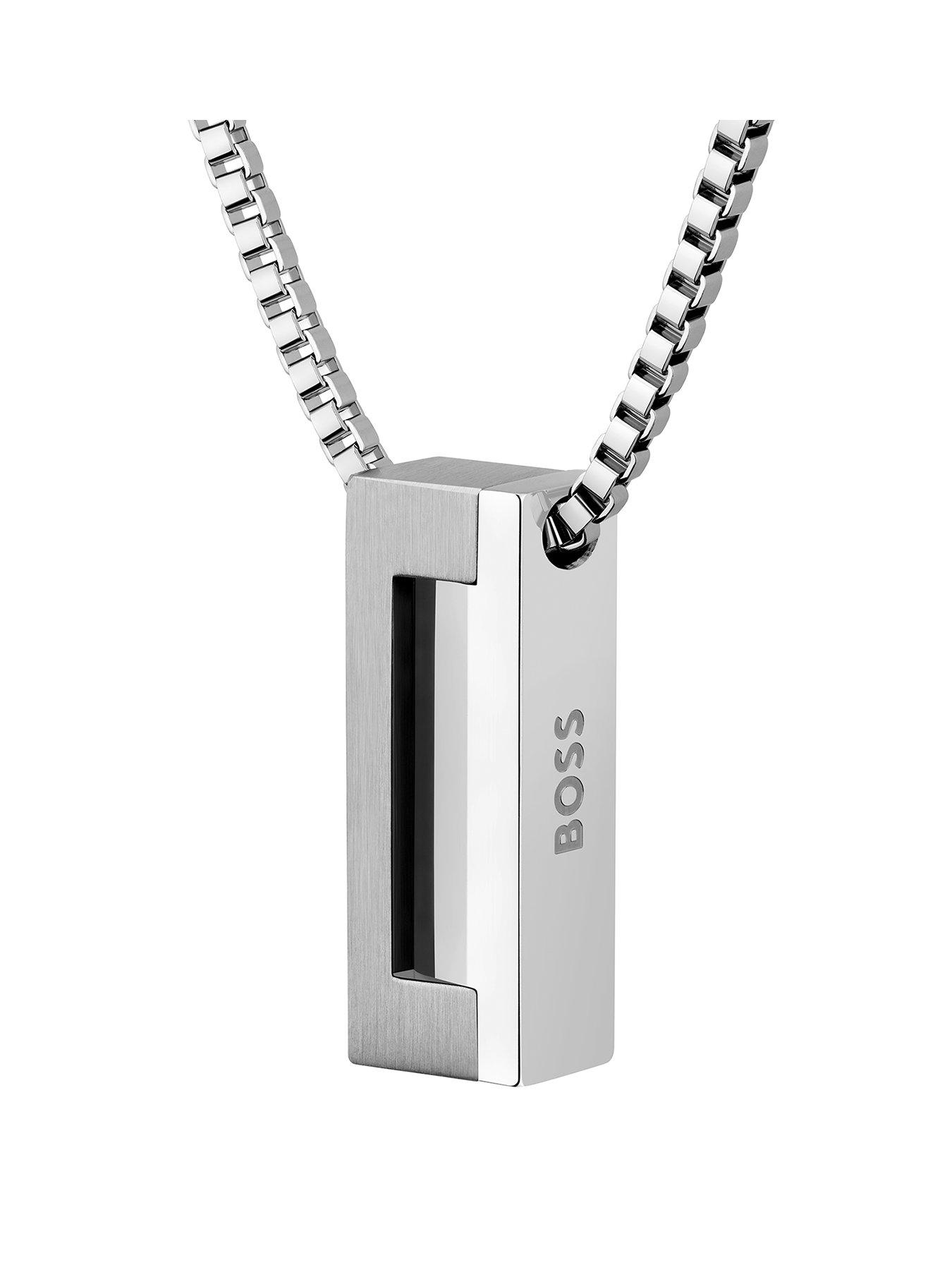 undefined Gents Stainless Steel Candor Necklace - Silver