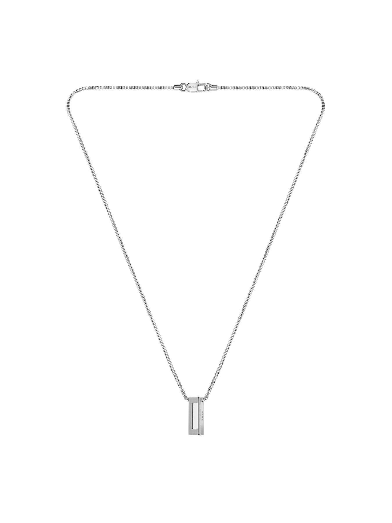 Image 2 of 8 of BOSS Gents Stainless Steel Candor Necklace - Silver