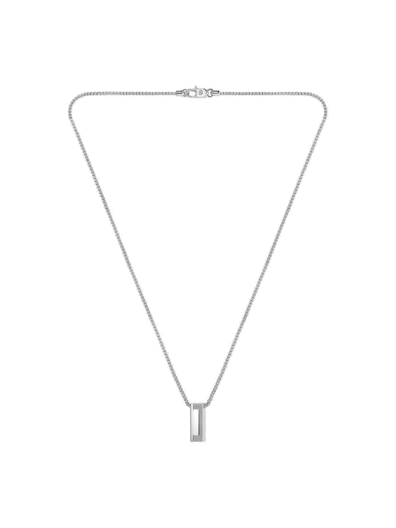 Image 4 of 8 of BOSS Gents Stainless Steel Candor Necklace - Silver