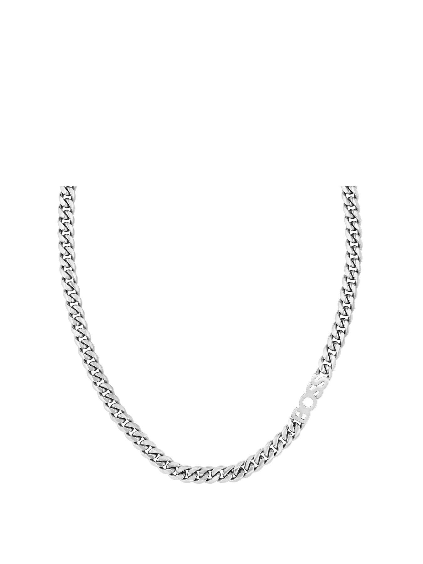 Image 1 of 7 of BOSS Gents Kassy 8Mm Chain Necklace - Silver