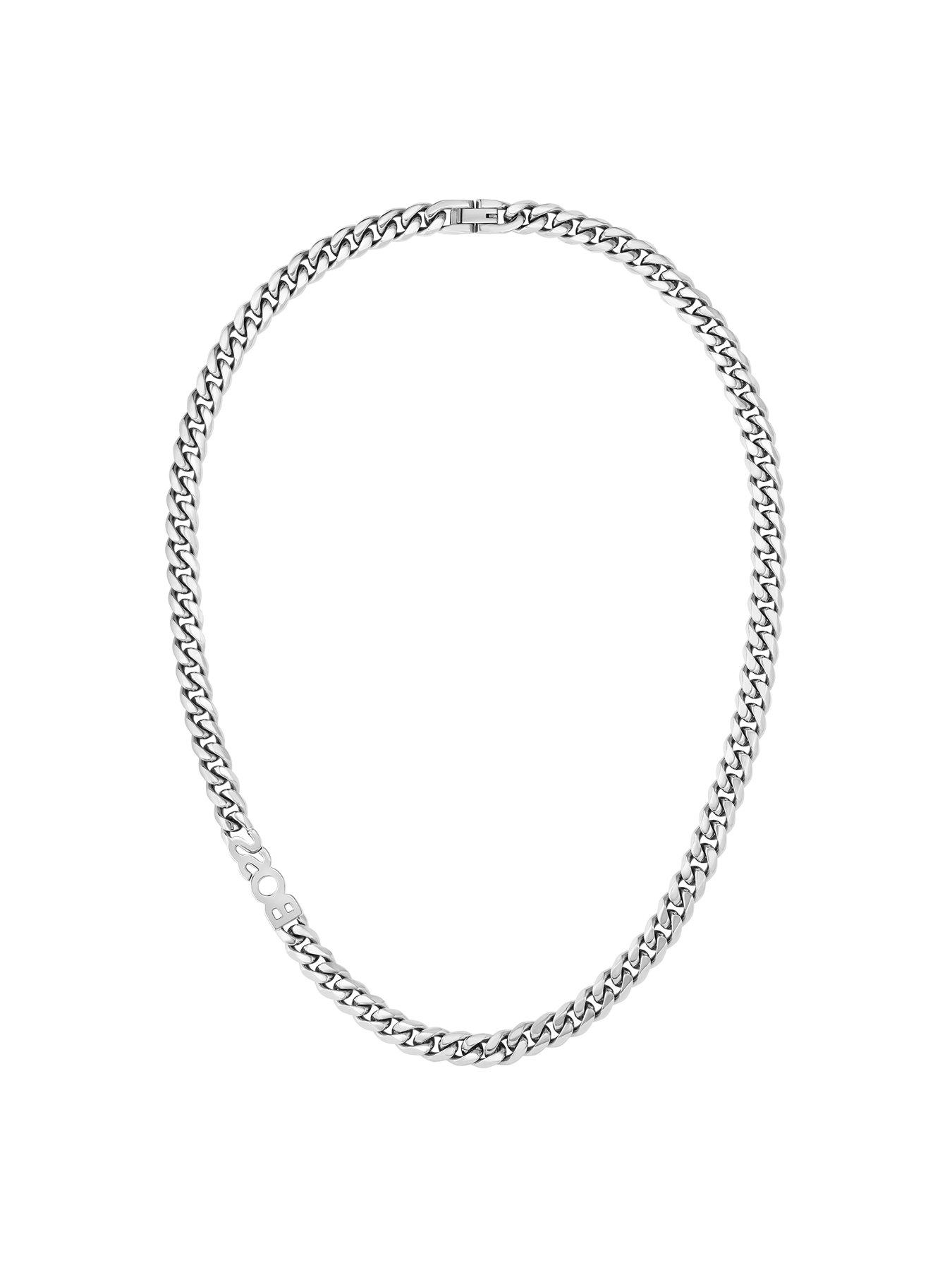 Image 2 of 7 of BOSS Gents Kassy 8Mm Chain Necklace - Silver