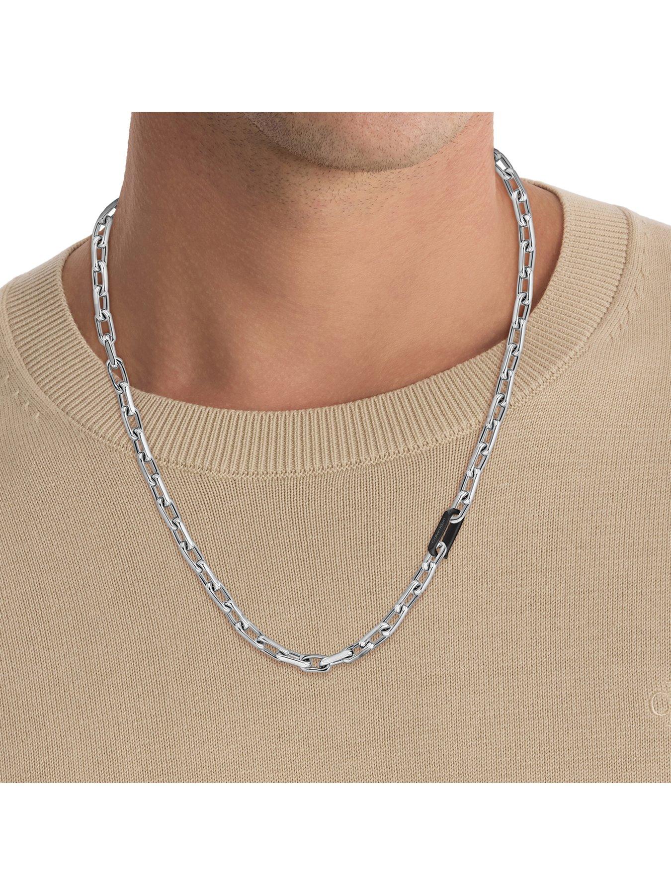 Image 3 of 4 of Calvin Klein Calvin Klein's Men's CK Aspire Stainless Steel and Black IP Necklace