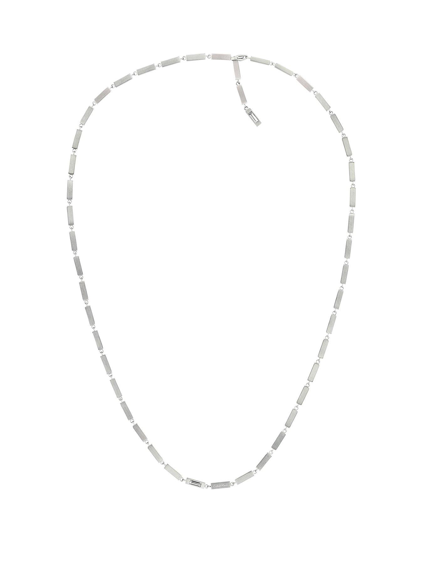 undefined Klein's Men's Ck Essential Links Stainless Steel Necklace - Silver