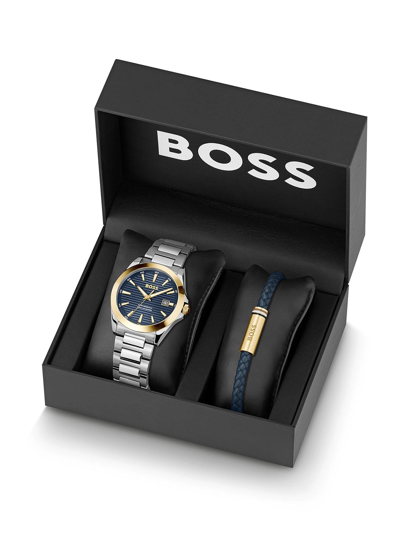 undefined Gents BOSS Strike A Watch and Bracelet Gift Set