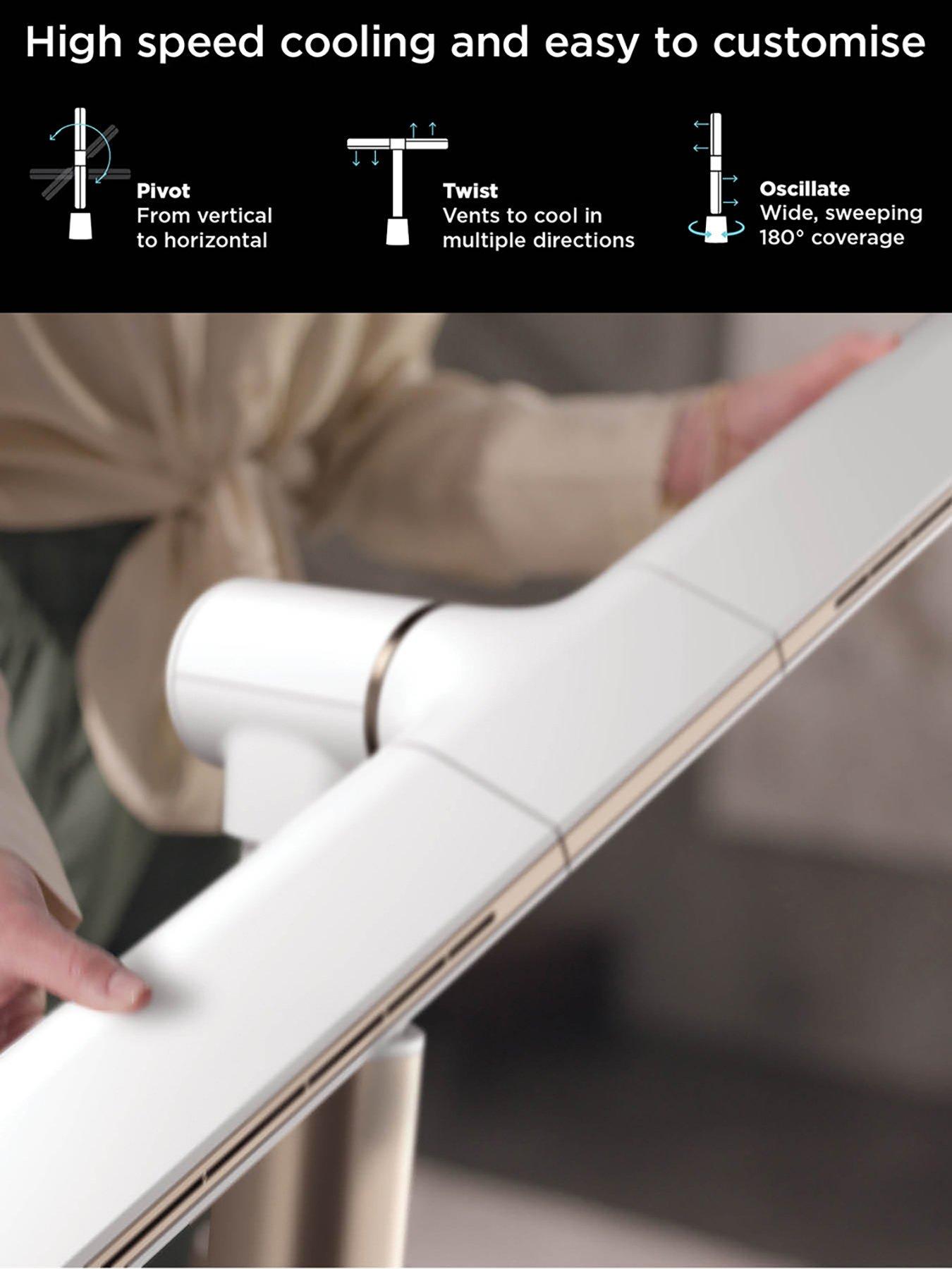 Image 4 of 7 of Shark TurboBlade High-Speed Multi-Directional Cooling Fan System White TF200SUKWH