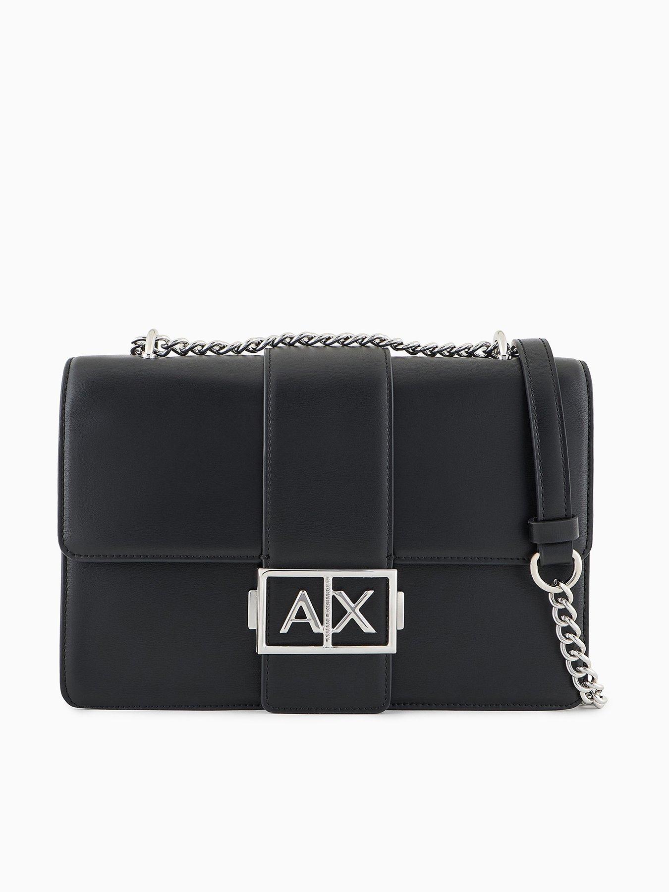 undefined Metal Logo Shoulder Bag - Black