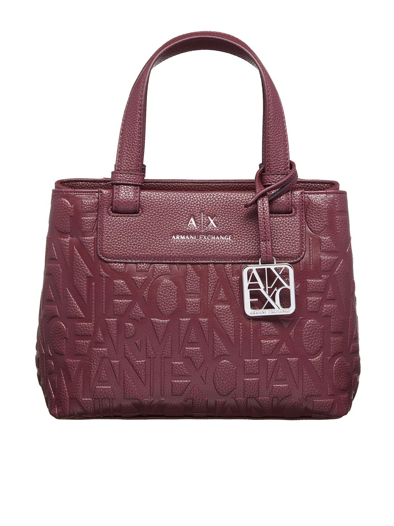 Image 1 of 5 of Armani Exchange Shopping Bag - Burgundy