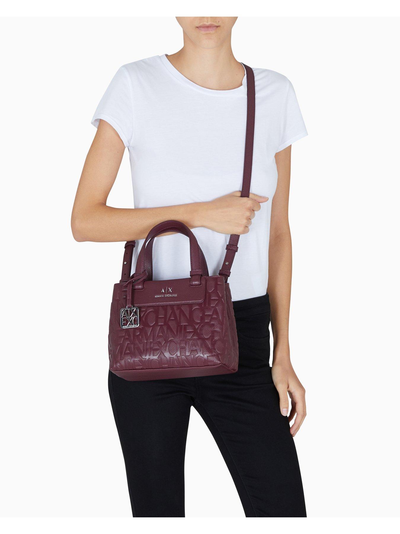 Image 2 of 5 of Armani Exchange Shopping Bag - Burgundy