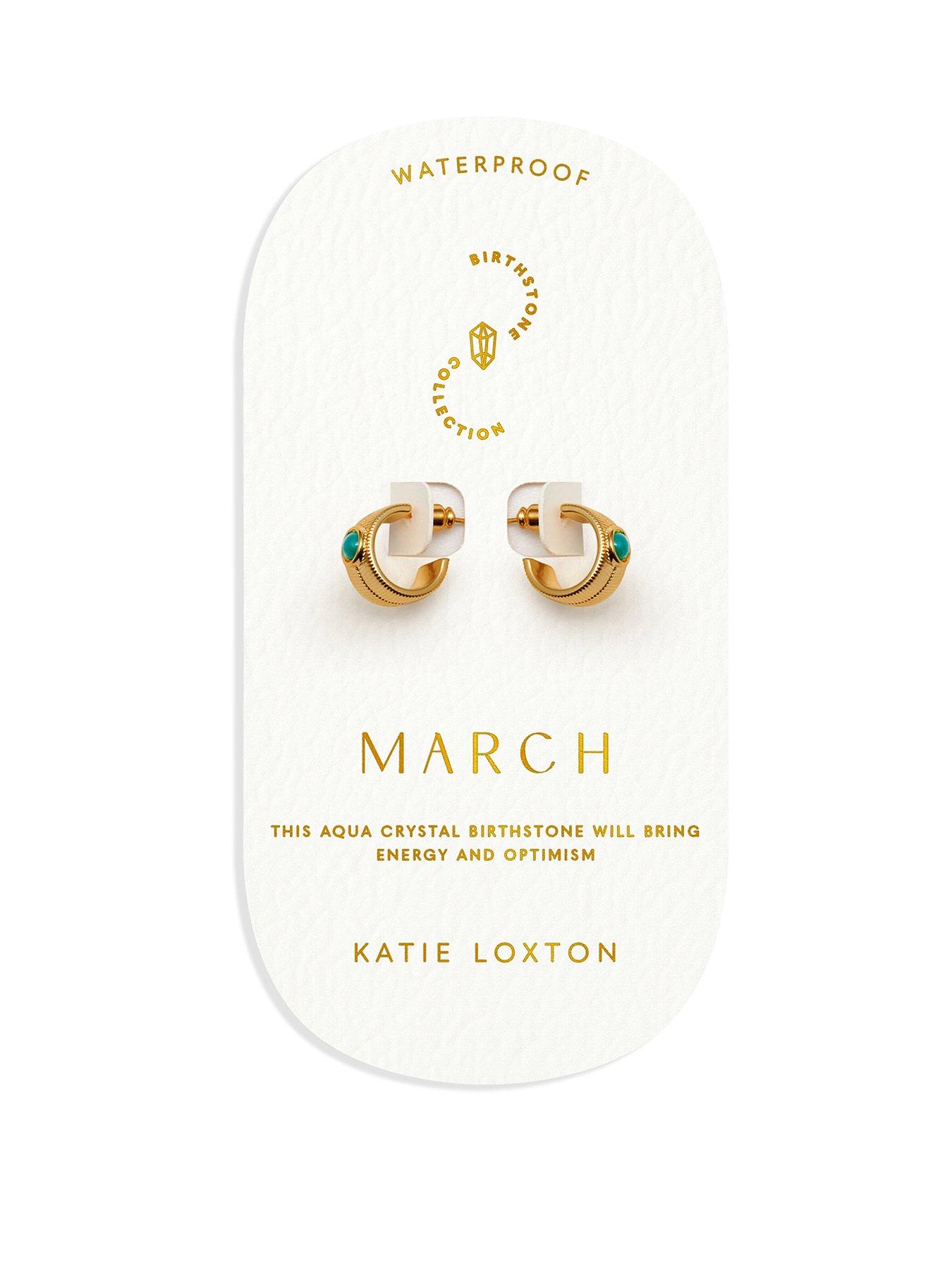 undefined BIRTHSTONE HOOP EARRINGS  Rock Crystal , 1.4cm x 0.7cm x 1.5cm