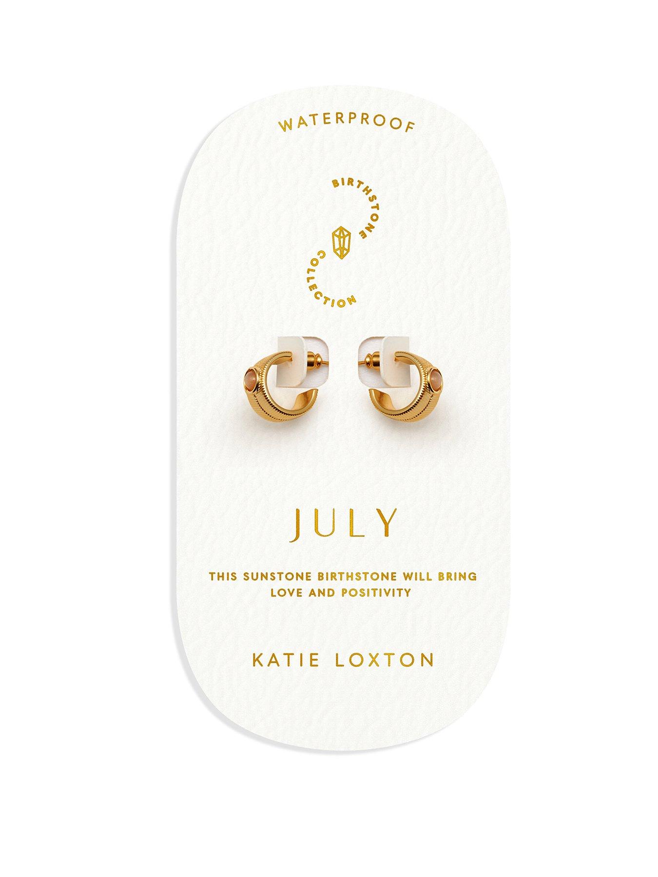 undefined BIRTHSTONE HOOP EARRINGS  Rock Crystal , 1.4cm x 0.7cm x 1.5cm