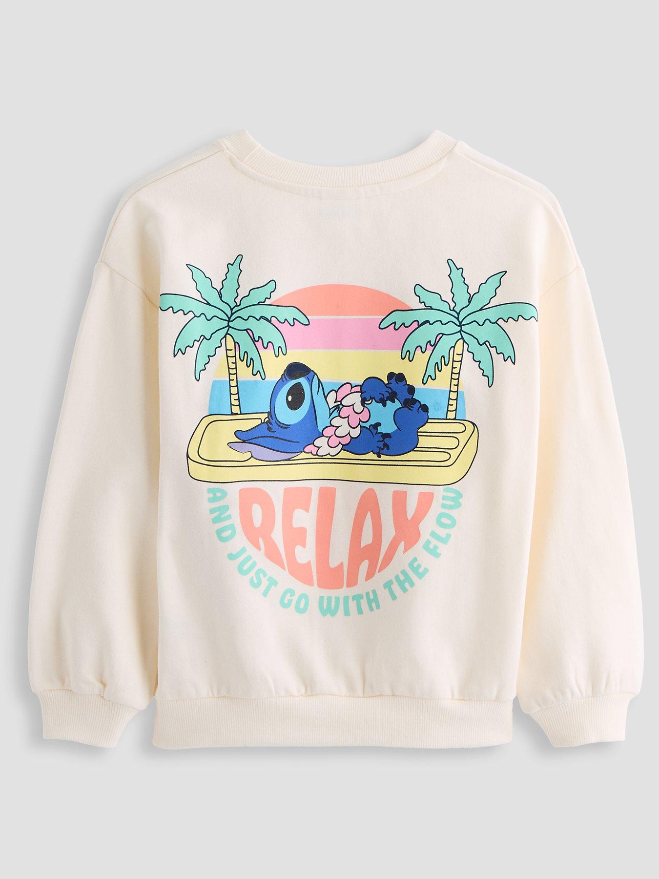 The Very Collection Stitch Relax Back Print Sweatshirt - Cream