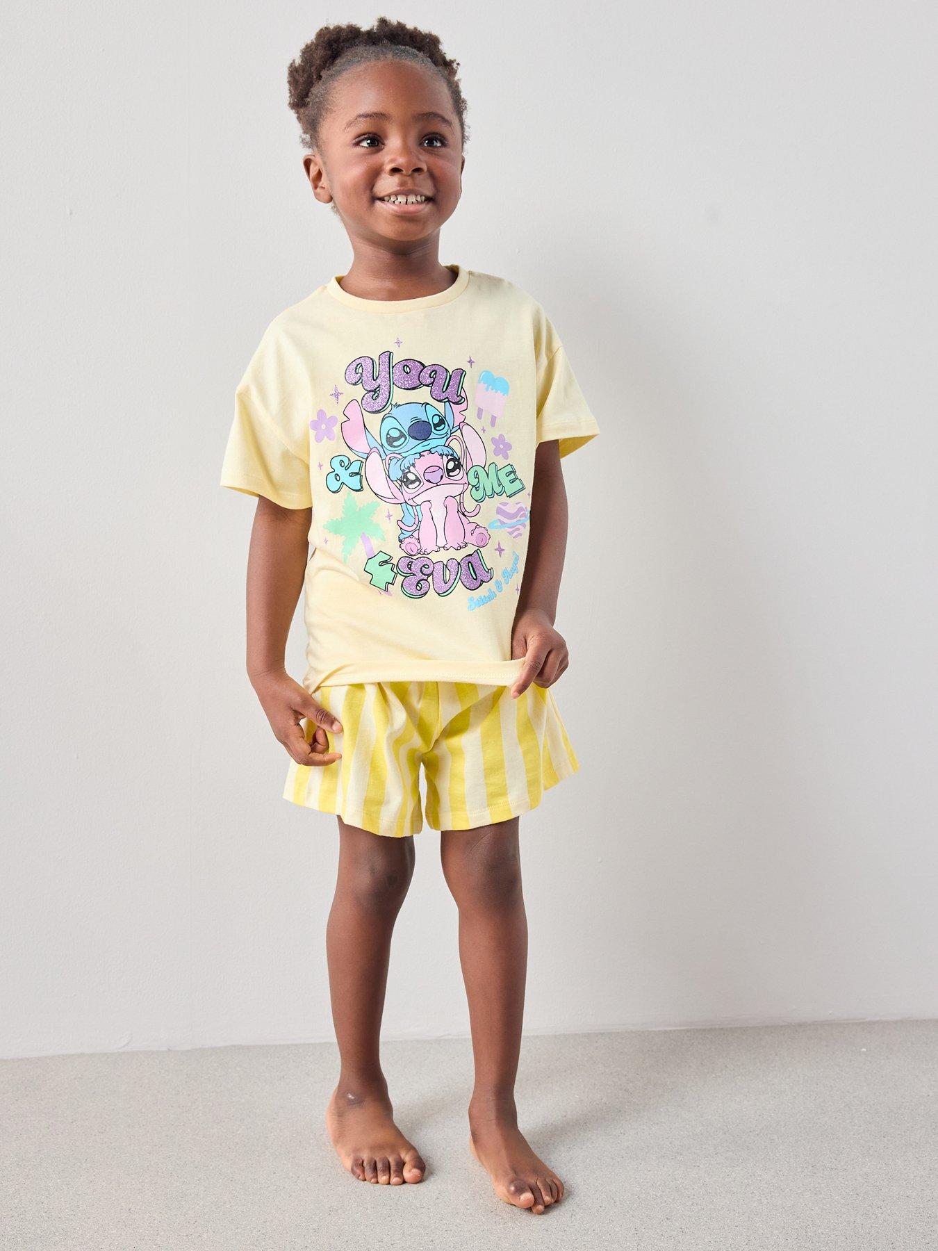 Image 3 of 6 of The Very Collection Stitch Stripe Short Sleeve Pyjamas - Yellow
