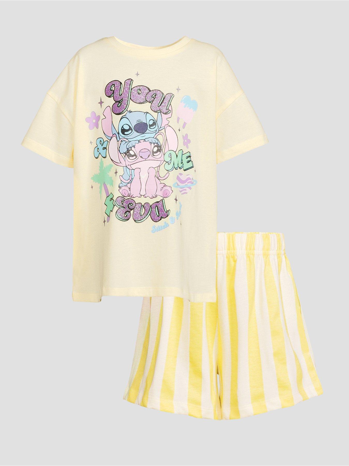 Image 6 of 6 of The Very Collection Stitch Stripe Short Sleeve Pyjamas - Yellow