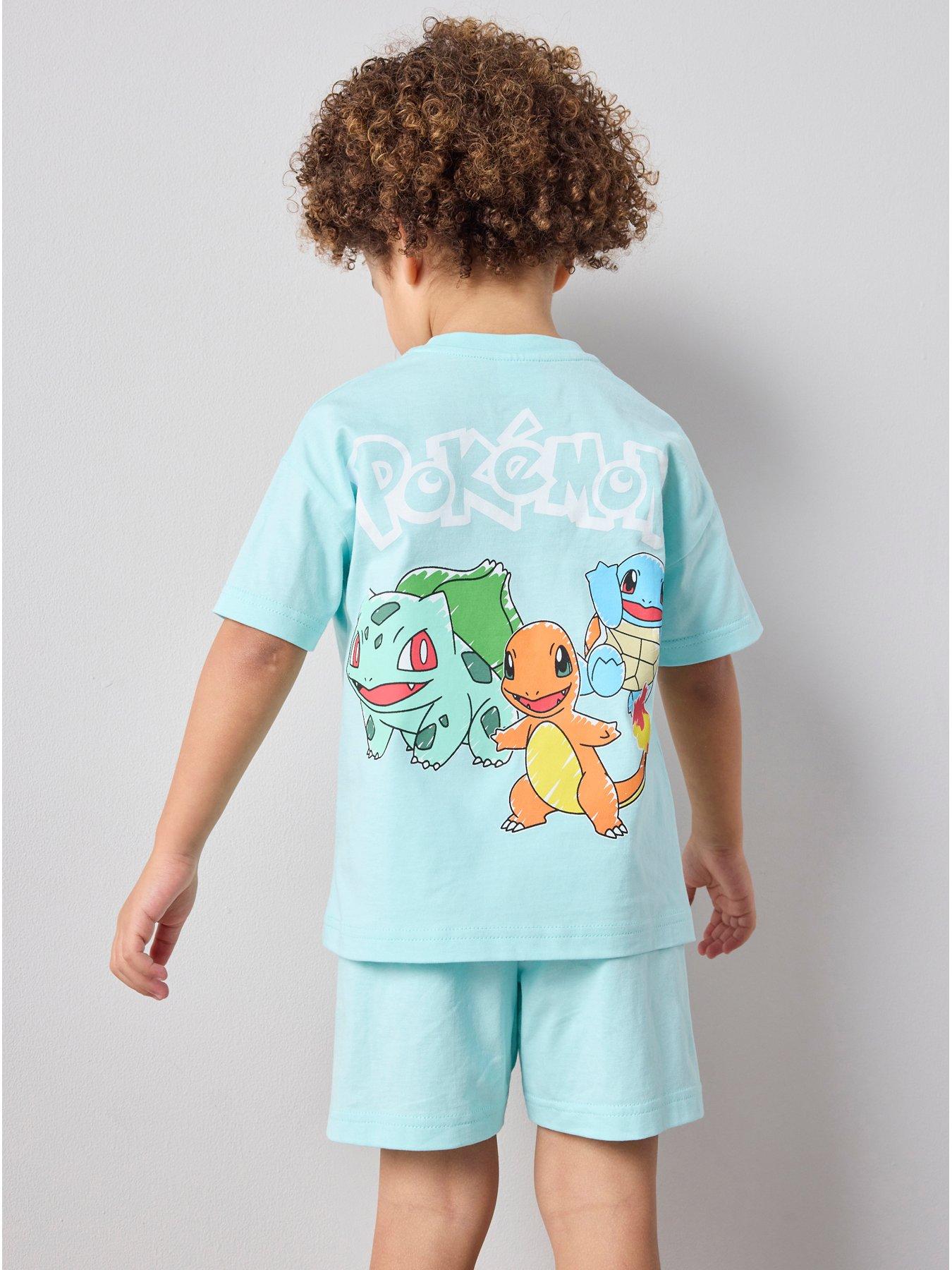 Pokemon Back Print Shortie Pyjama Set - Blue