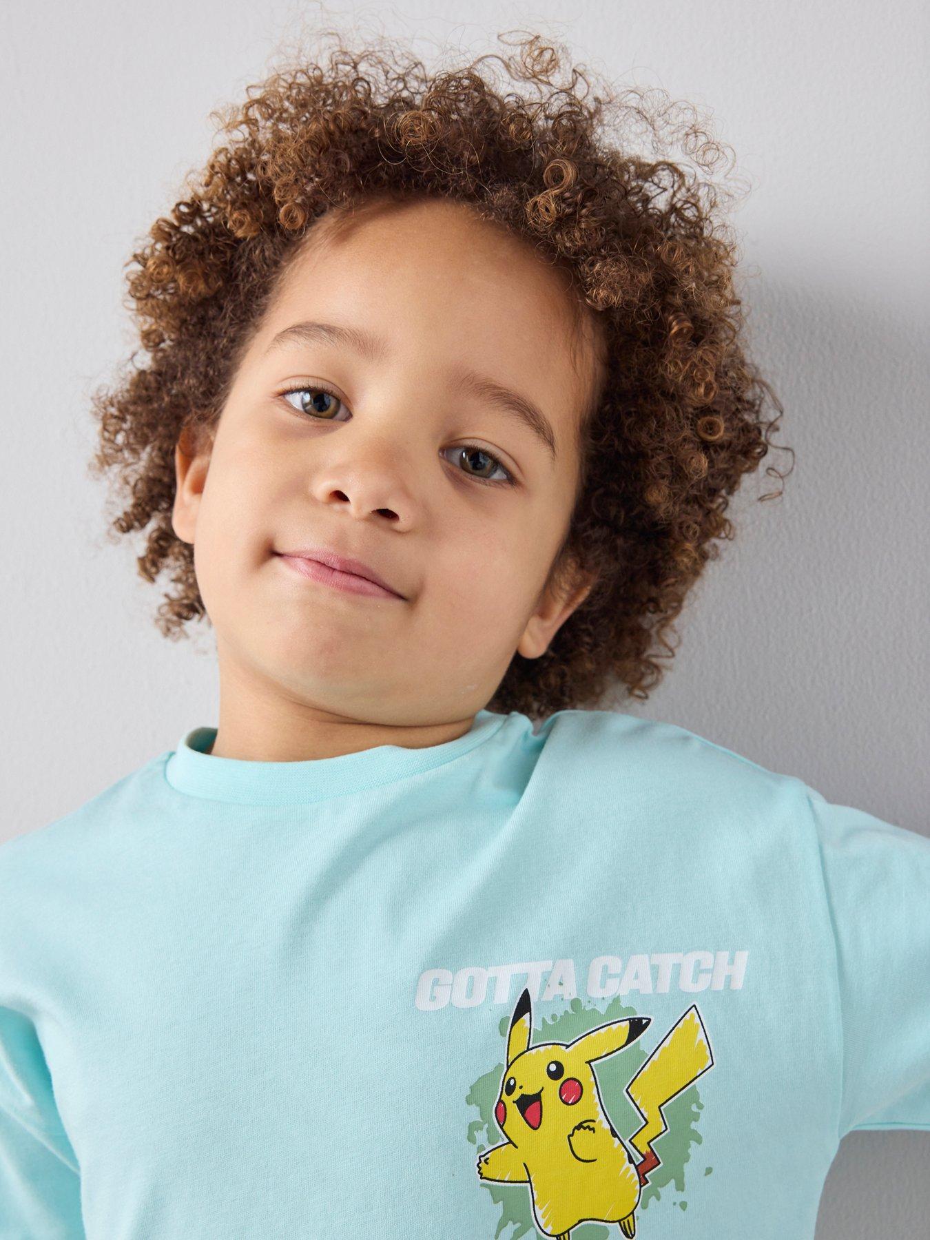  image of pokemon-back-print-shortie-pyjama-set-blue