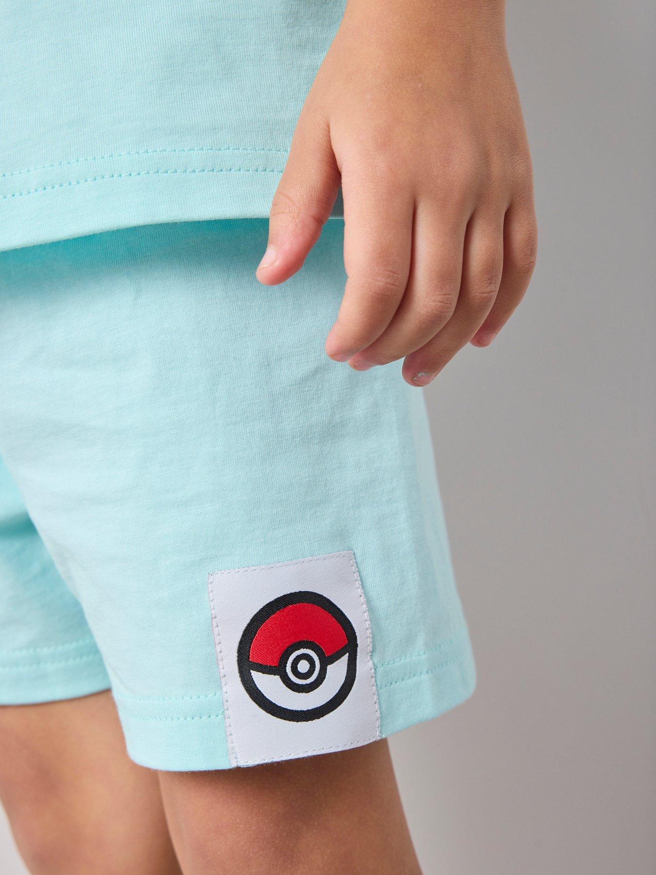  image of pokemon-back-print-shortie-pyjama-set-blue