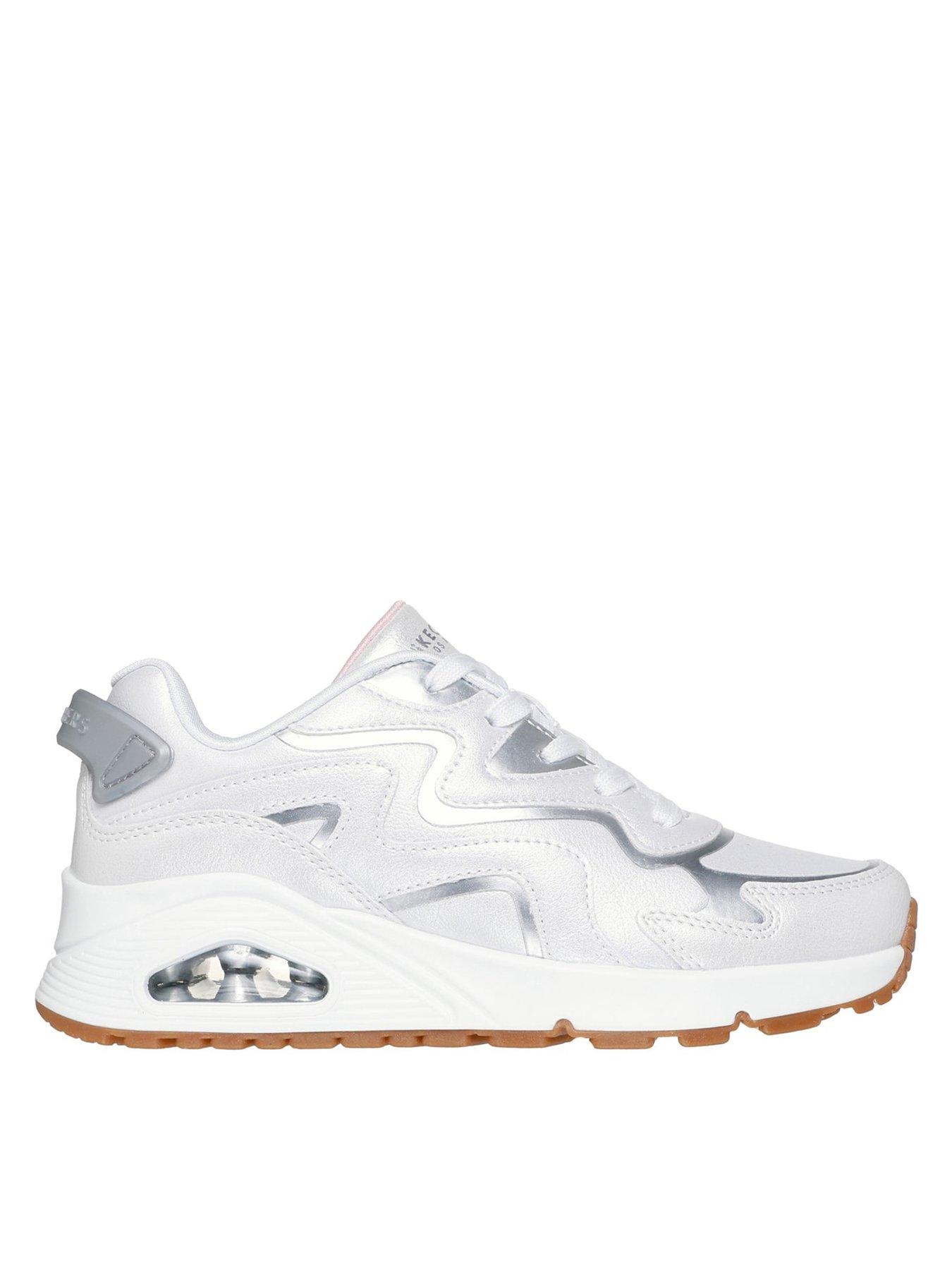 undefined Lace Up Sneaker W/shimmer Overlay Detail