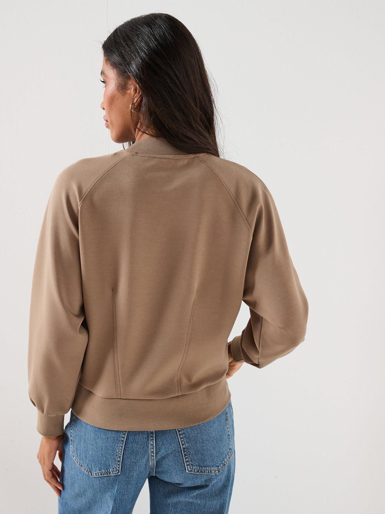 stillFront image of armani-exchange-high-neck-sweatshirt-brown