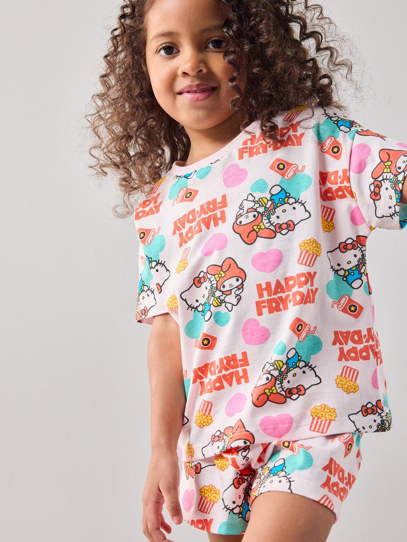 The Very Collection Hello Kitty Happy Fry-Day Shortie Pyjamas - Pink
