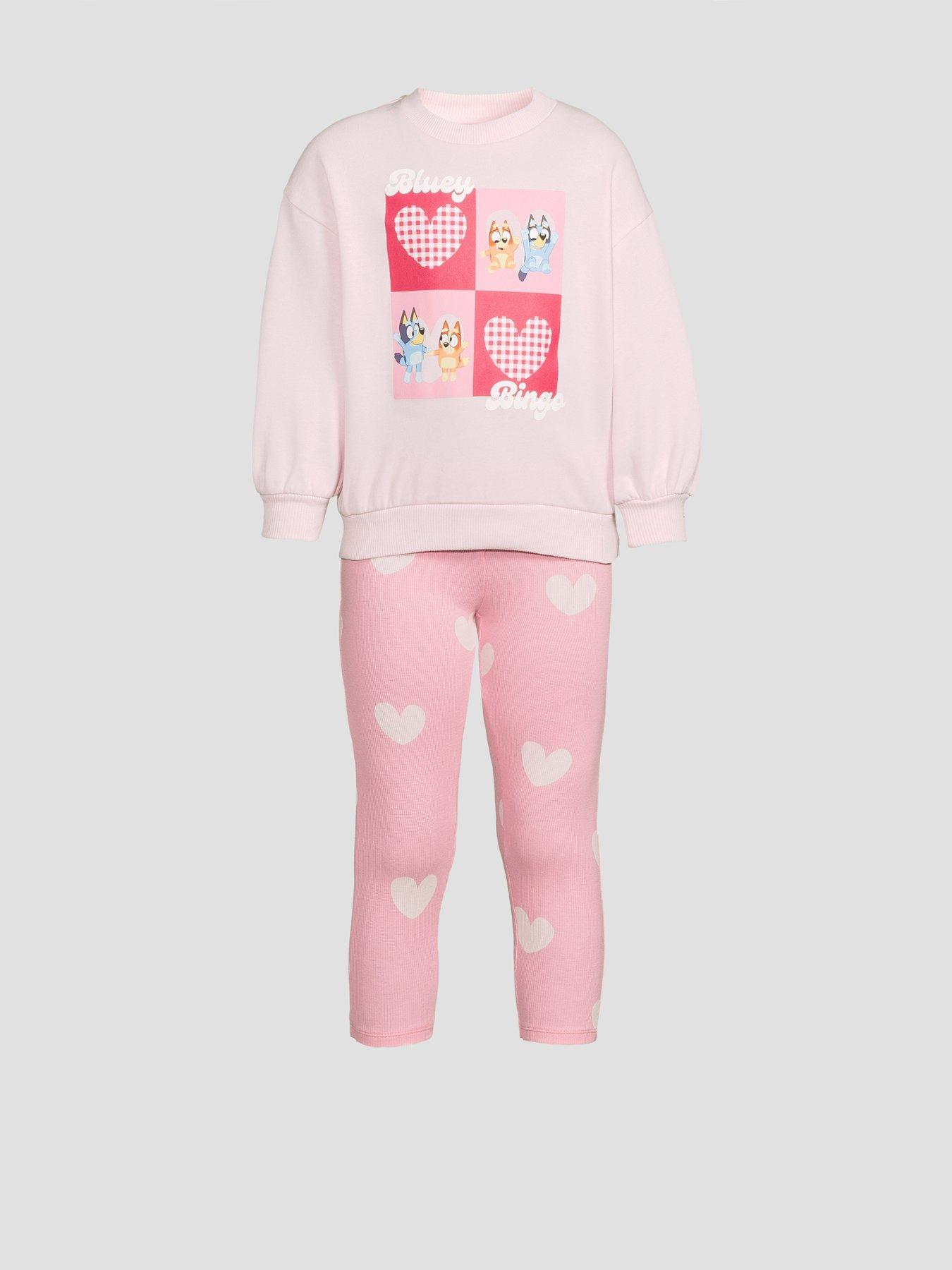 Image 6 of 6 of Bluey Heart Sweat Legging Set - Pink