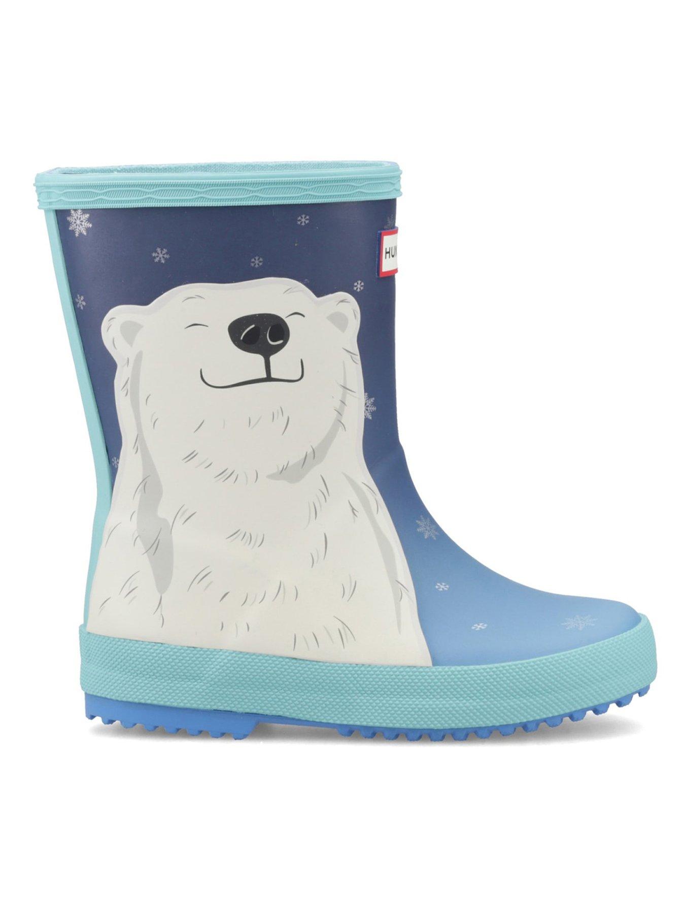  image of hunter-kids-first-polar-bear-print-boot