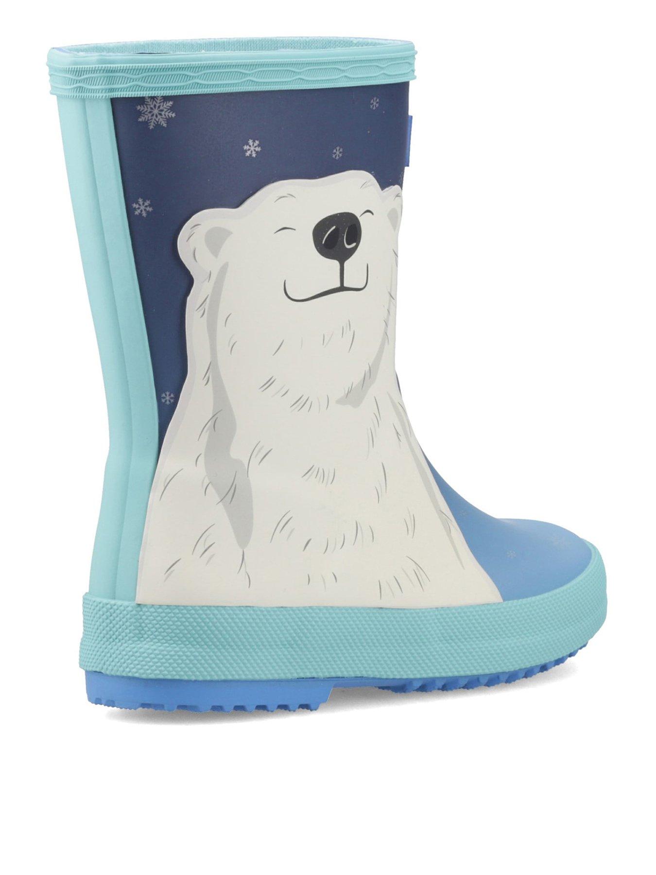  image of hunter-kids-first-polar-bear-print-boot