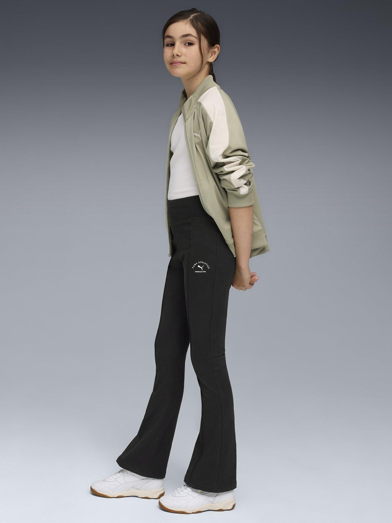 Image 4 of 5 of Puma Junior Girls Class High-Waist Flared Leggings G - Black