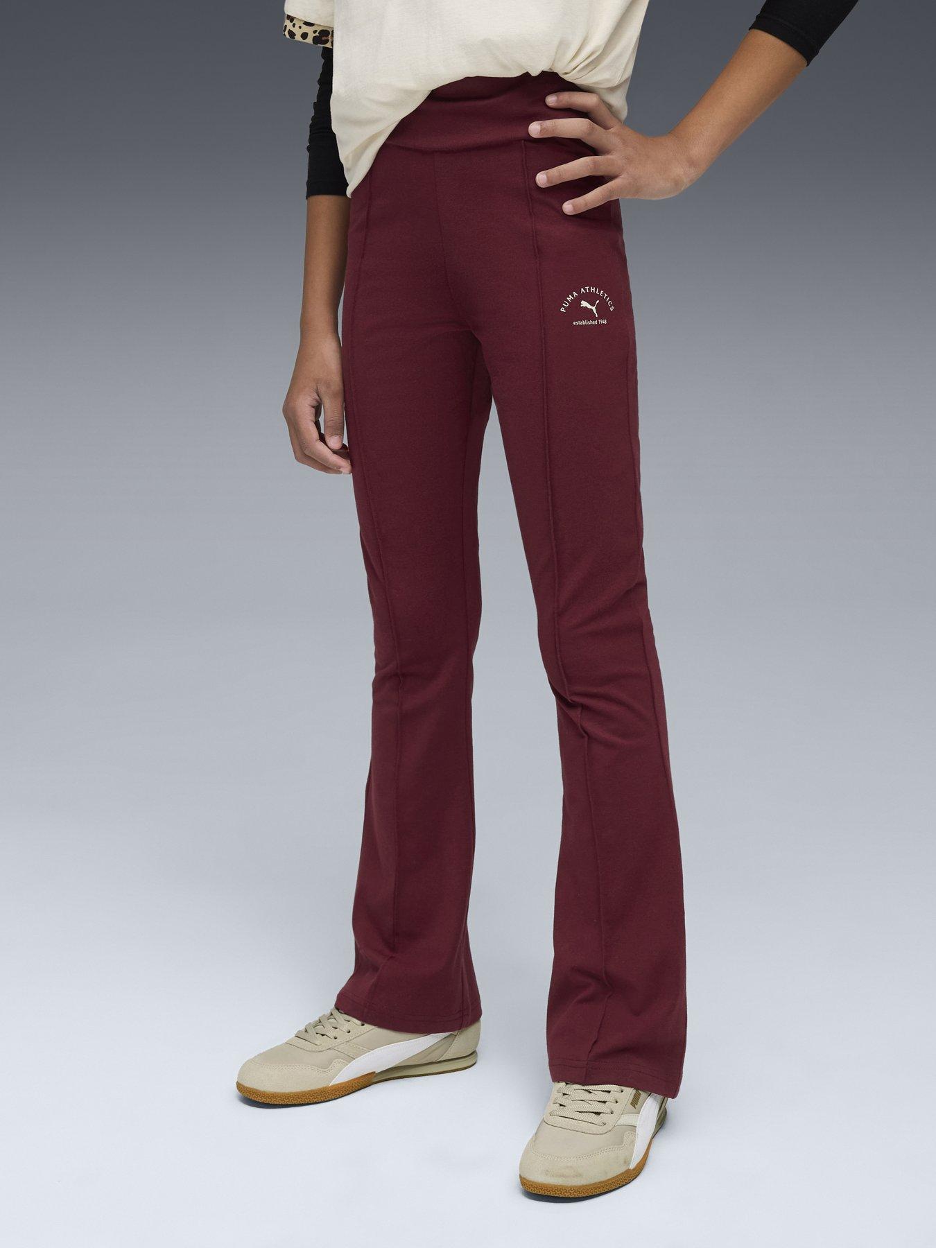 puma-junior-girls-class-high-waist-flared-leggings-g-red
