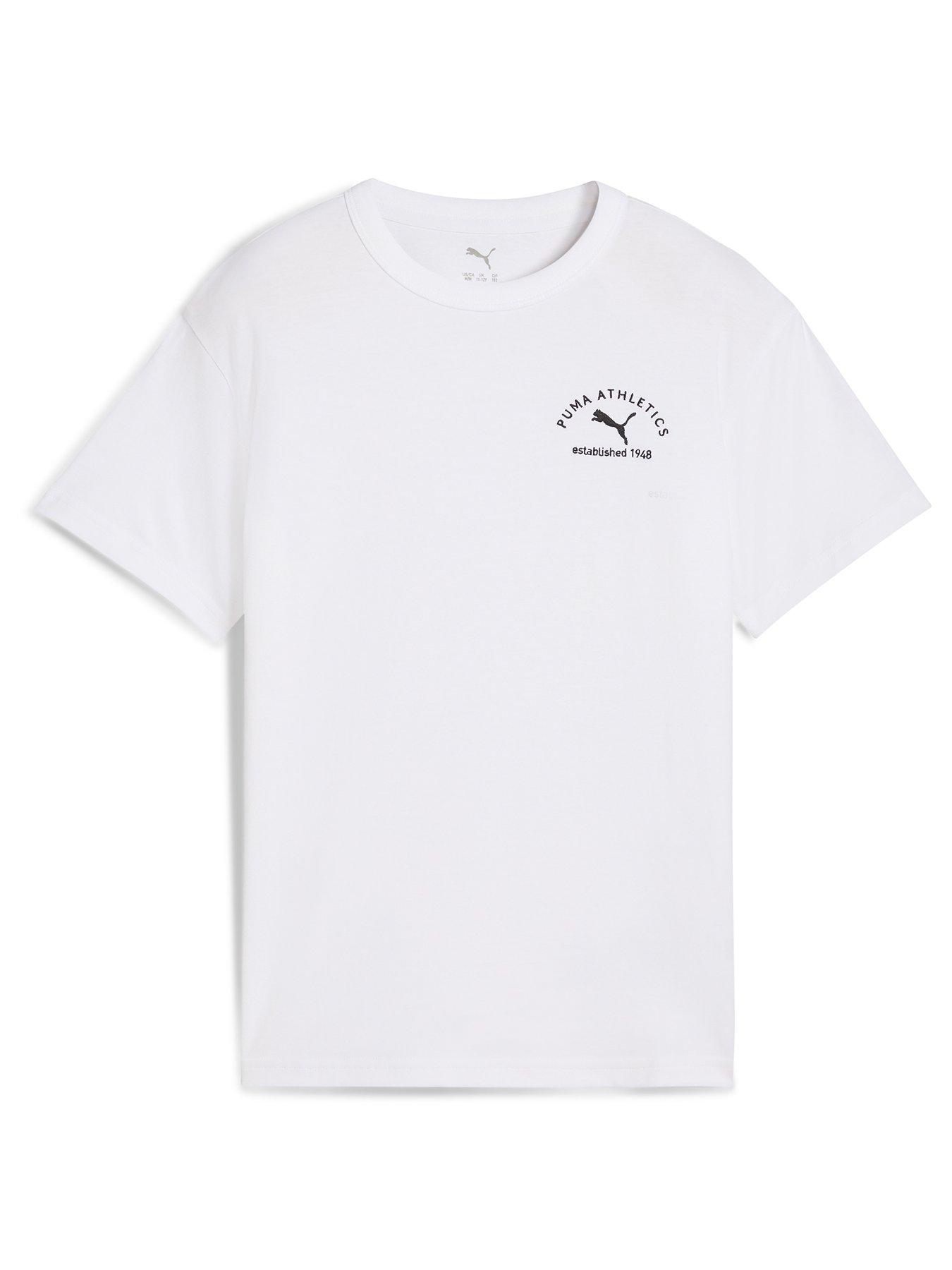 Image 1 of 2 of Puma Junior Girls Relaxed T-Shirt - White