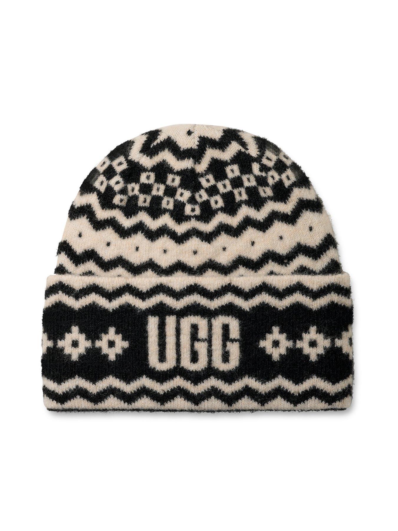  image of ugg-chunky-uggisle-beanie-hat-print