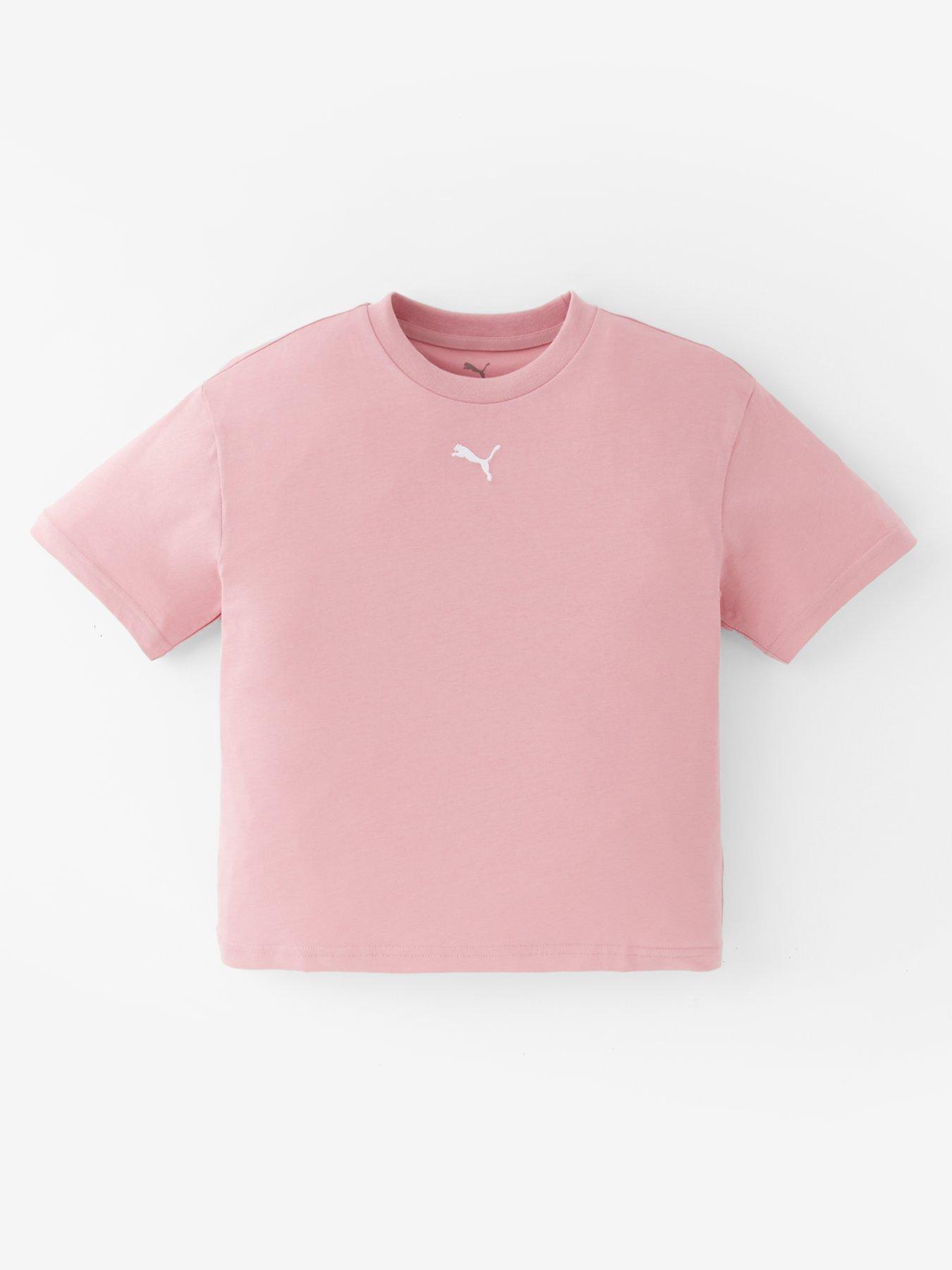 Puma Junior Girls Ess Boxy Tee G - Pink