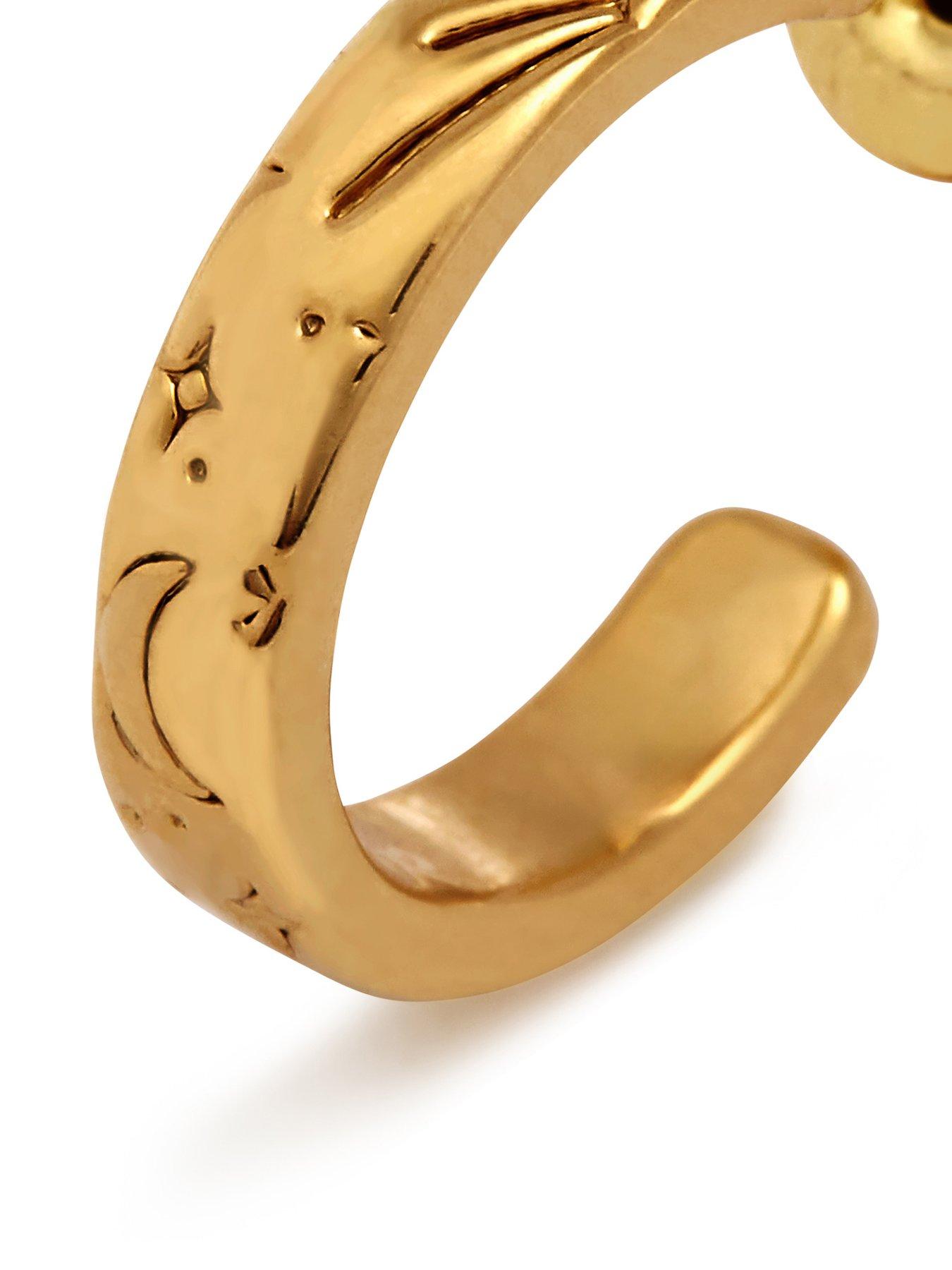 Image 3 of 5 of Katie Loxton LUNA HOOP EARRINGS , Gold Coated , 1.44cm x 0.03cm x 1.4cm