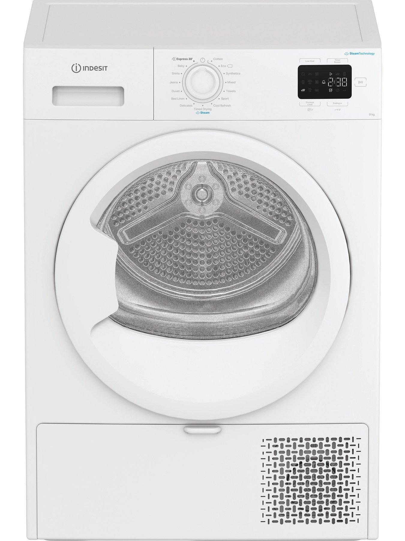  image of indesit-c-yd-92d-ww-uk-9kg-heat-pump-tumble-dryer-with-steam-technology-white