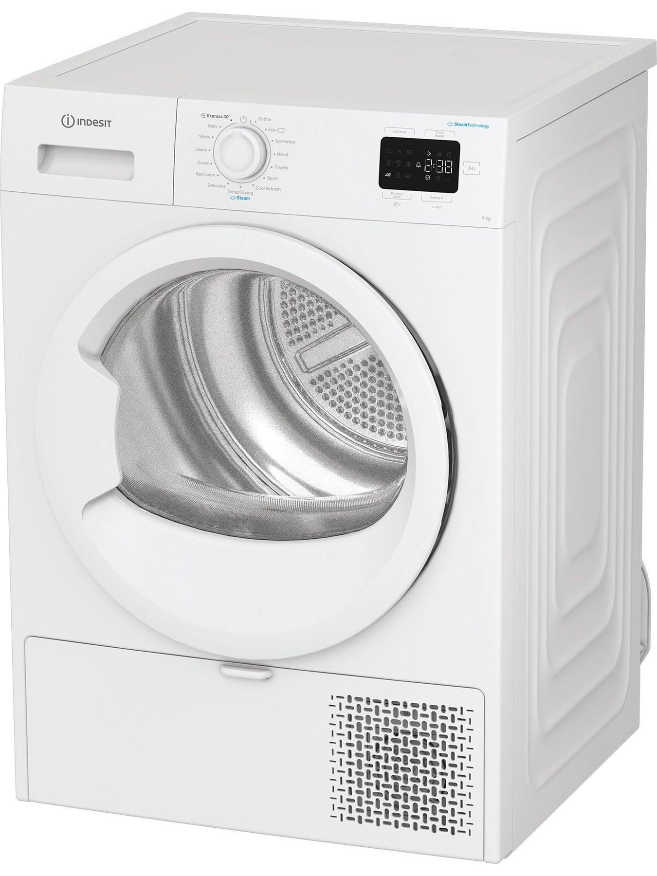  image of indesit-c-yd-92d-ww-uk-9kg-heat-pump-tumble-dryer-with-steam-technology-white