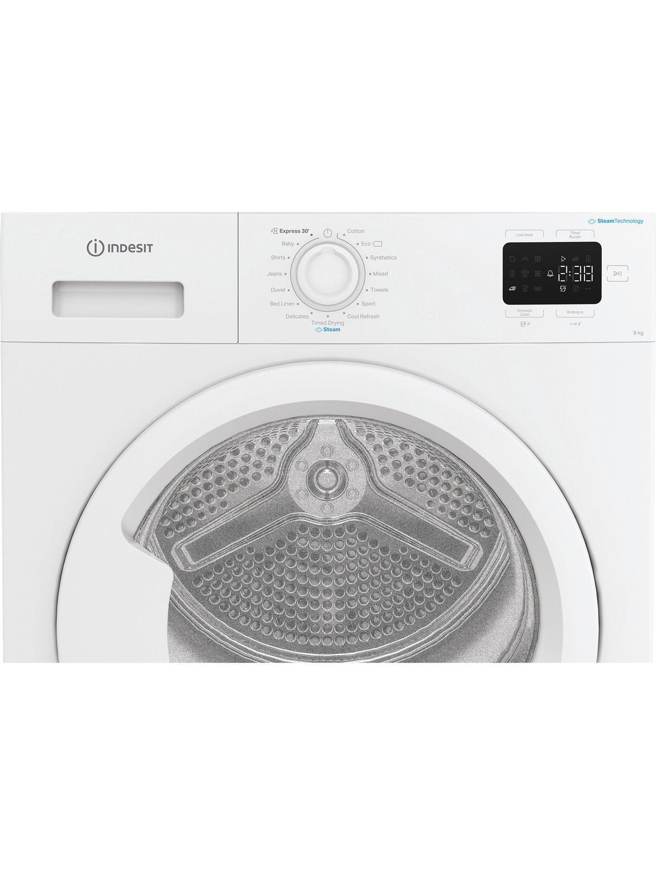  image of indesit-c-yd-92d-ww-uk-9kg-heat-pump-tumble-dryer-with-steam-technology-white