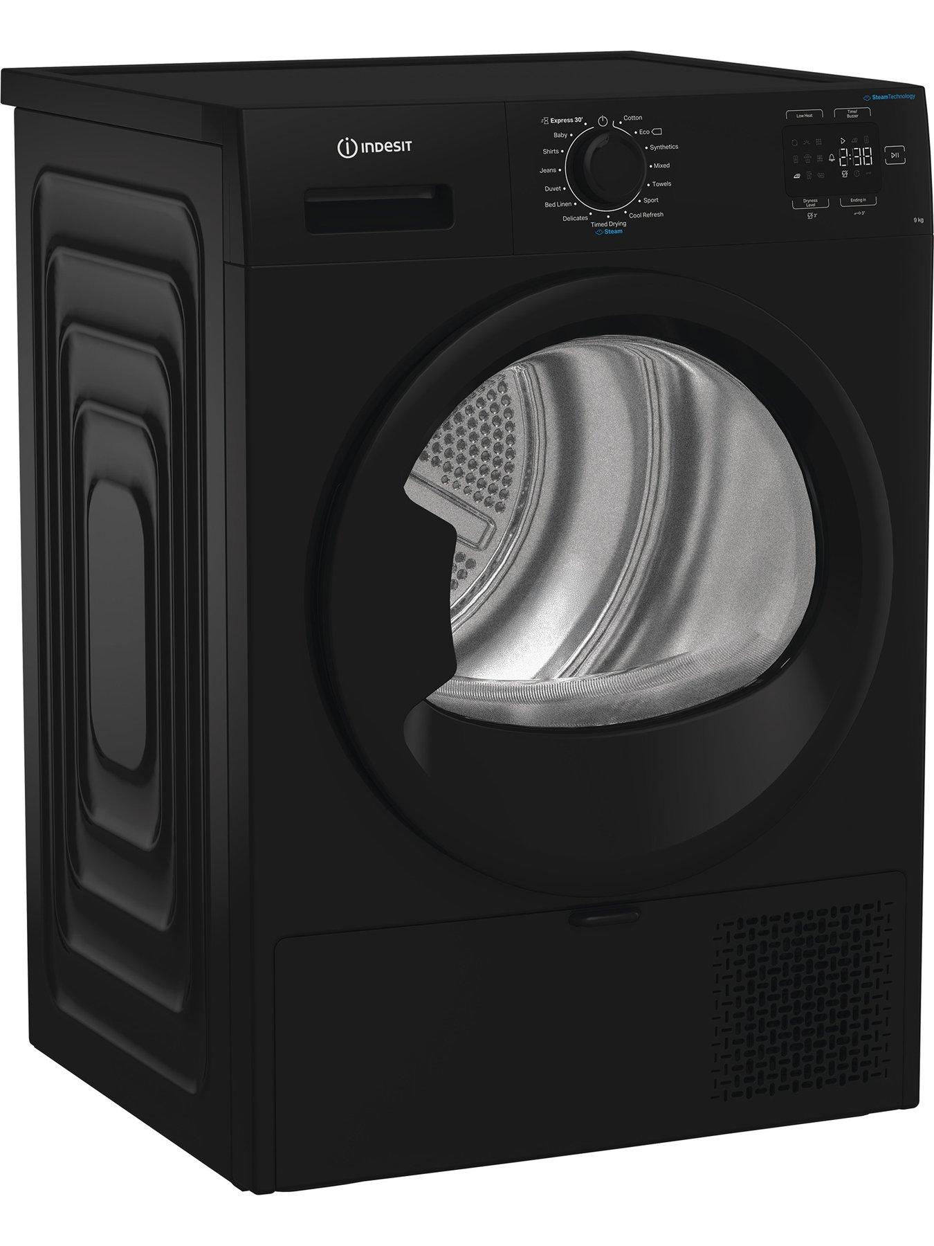  image of indesit-c-yd-92d-bb-uk-9kg-heat-pump-tumble-dryer-with-steam-technology-black