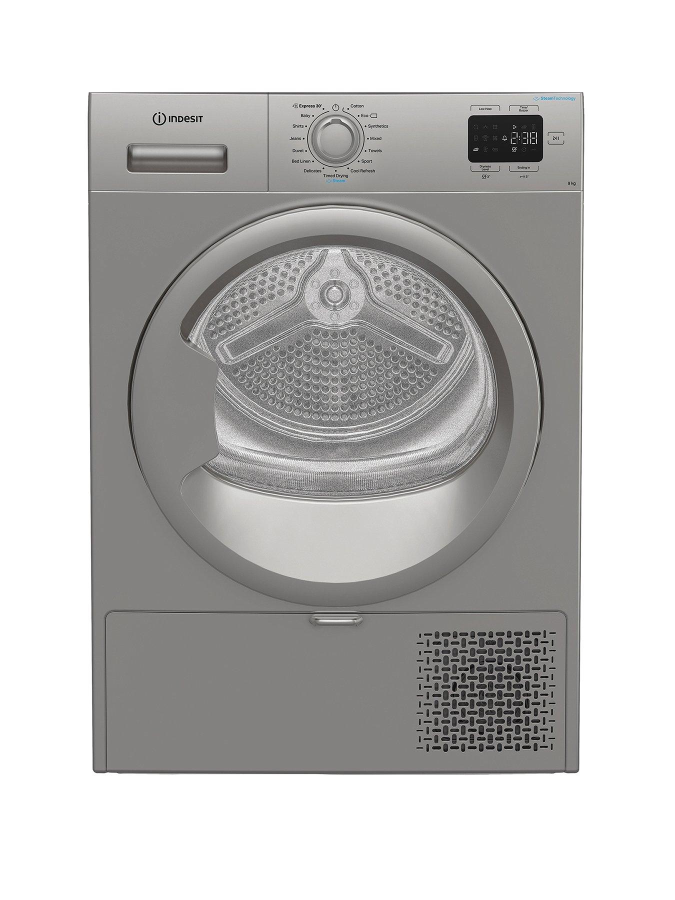 indesit-c-yd-92d-ss-uk-9kg-heat-pump-tumble-dryer-with-steam-technology-silver