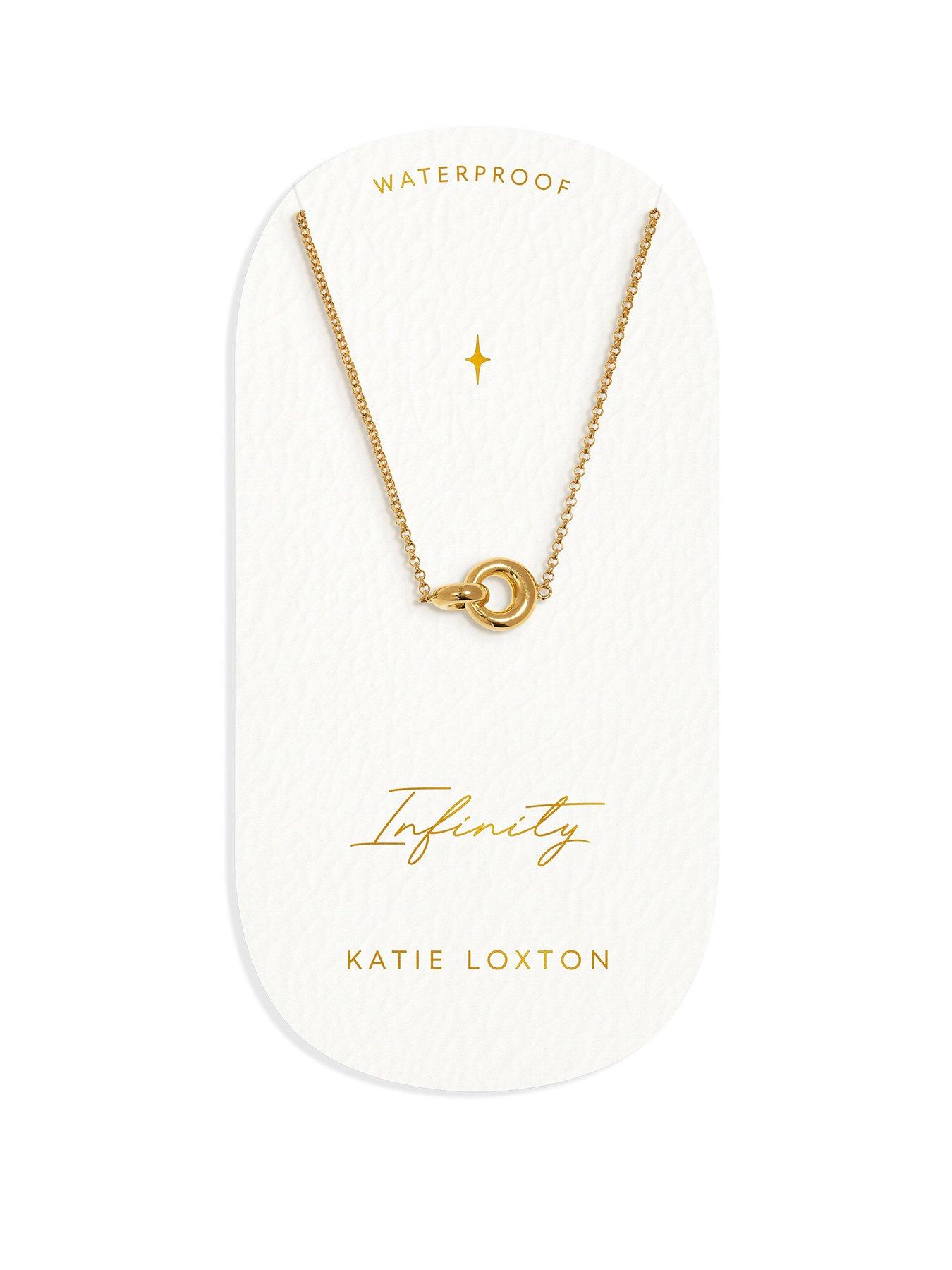 Katie Loxton INFINITY , CHARM NECKLACE , Gold Coated , 45cm + 5cm extender