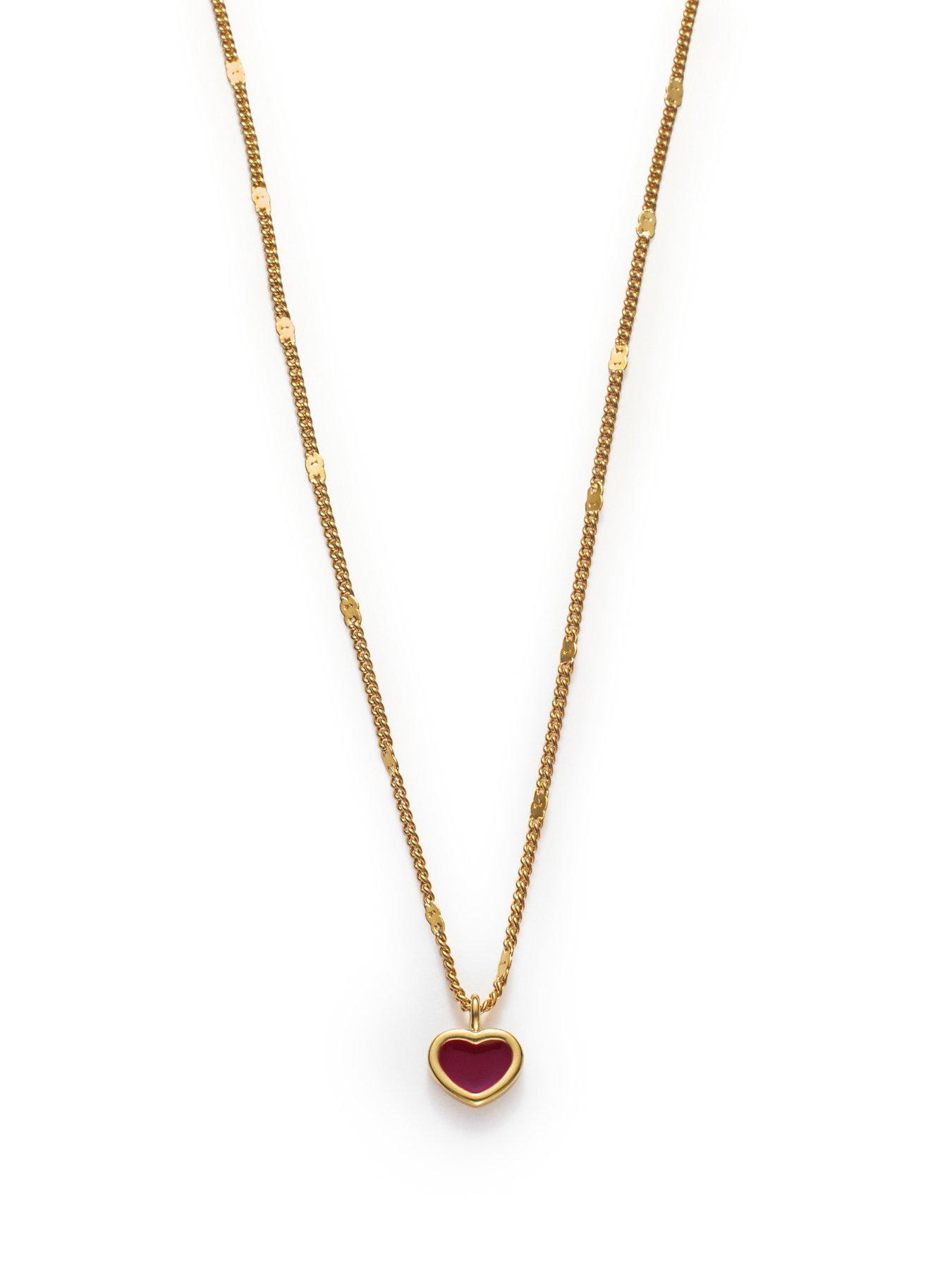  image of katie-loxton-rouge-heart-necklace-gold-coated-40cm-5cm-extender