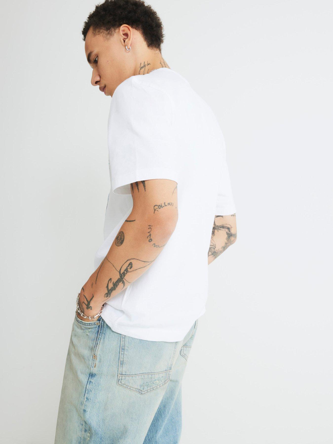 Image 2 of 4 of River Island Oasis Vinyl Graphic T-Shirt - White