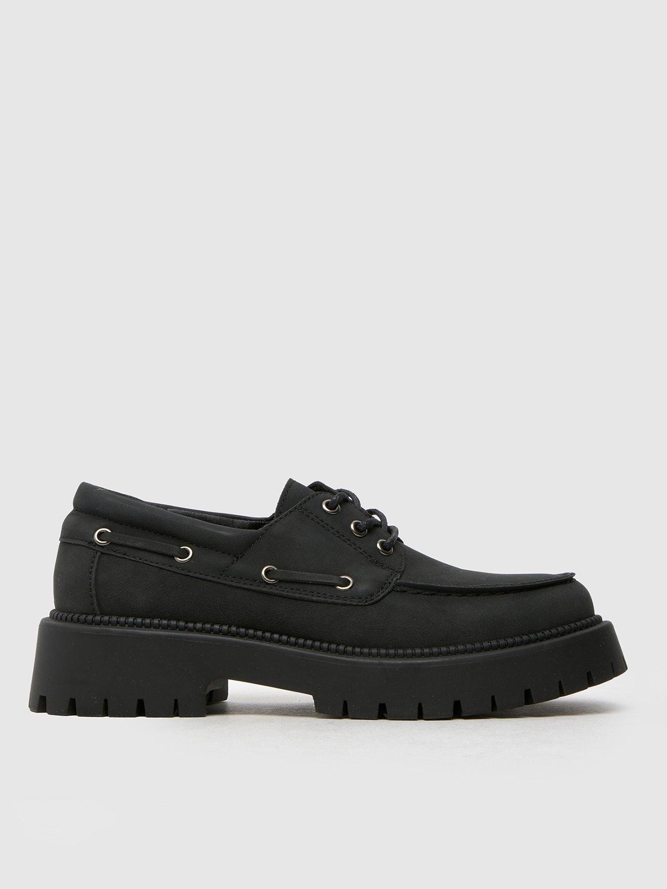 schuh-lowen-chunky-lace-up-boat-shoe-black