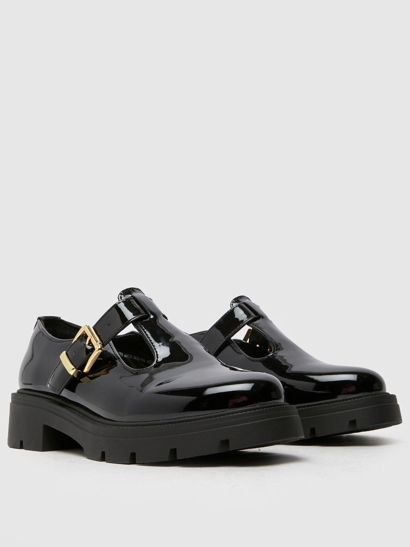Image 2 of 4 of Schuh Wide Fit Loki Patent T-Bar - Black
