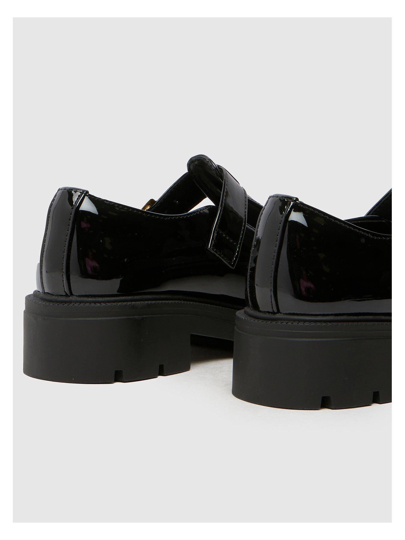 Image 4 of 4 of Schuh Wide Fit Loki Patent T-Bar - Black