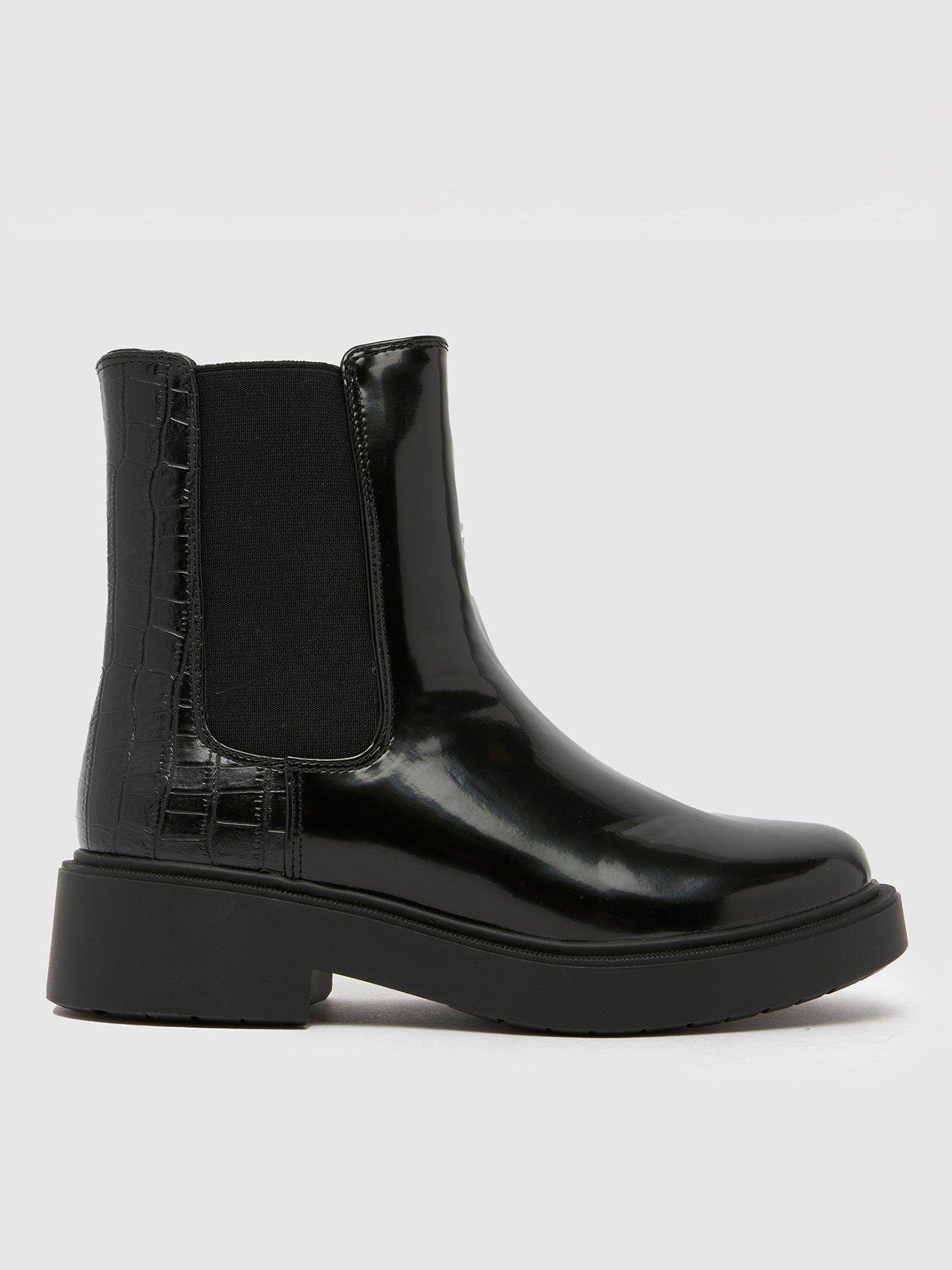 undefined Wide Fit Amia Ankle Boot - Black