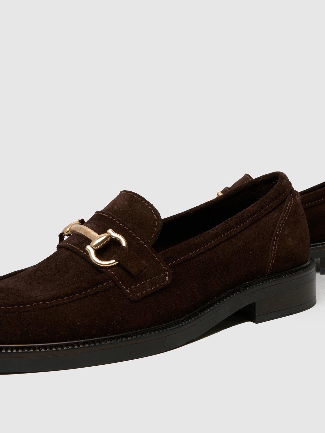  image of schuh-lori-leather-snaffle-loafer-brown