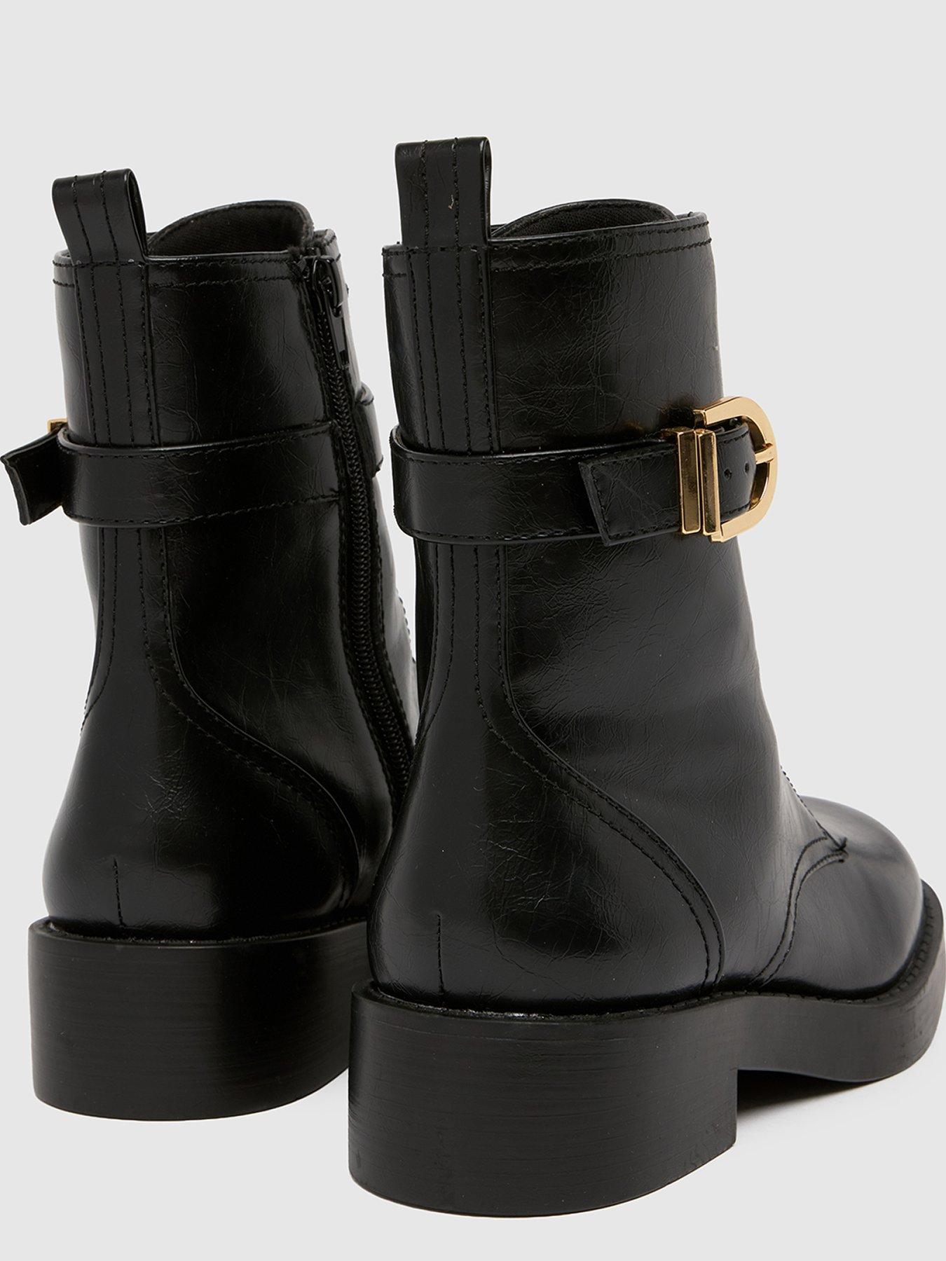  image of schuh-ada-wide-fit-lace-up-black