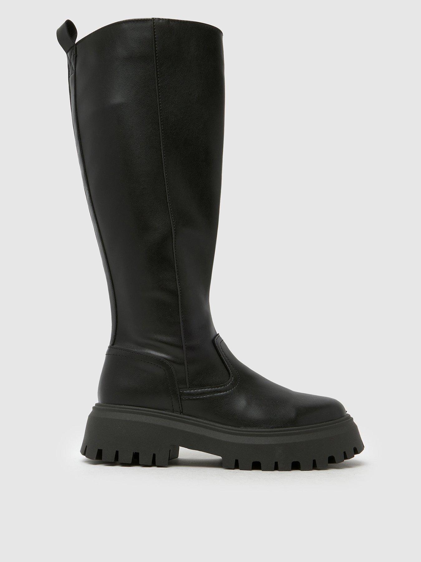 Schuh Wide Fit Diana Chunky Boot - Black