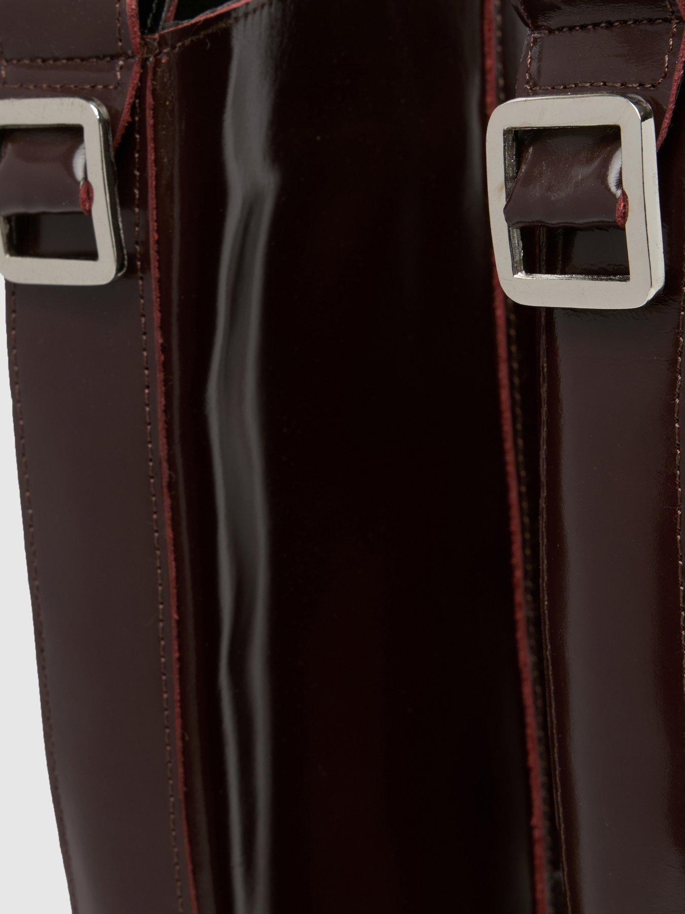  image of schuh-daffodil-leather-riding-boot-burgundy