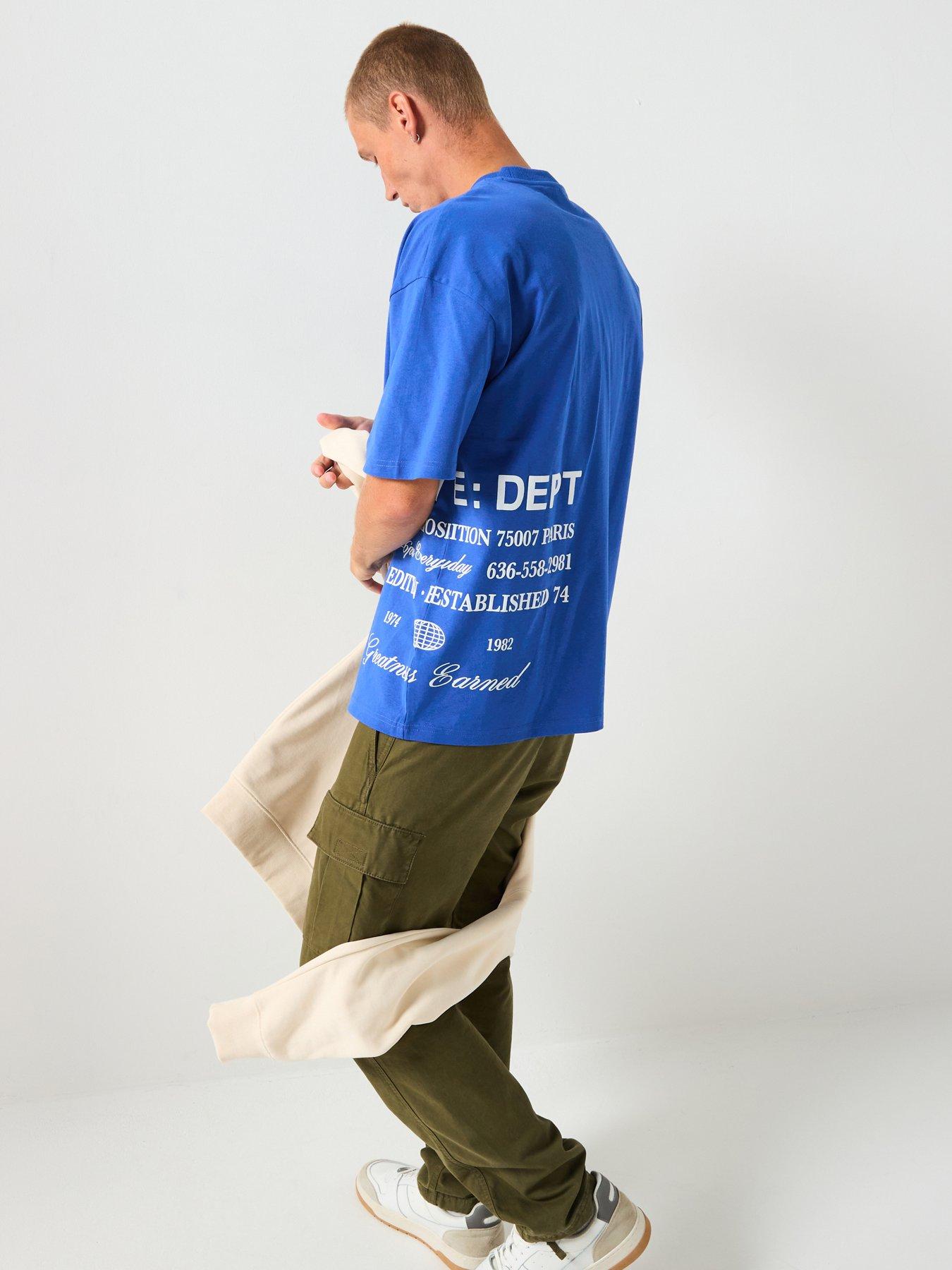  image of river-island-archive-print-t-shirt-blue