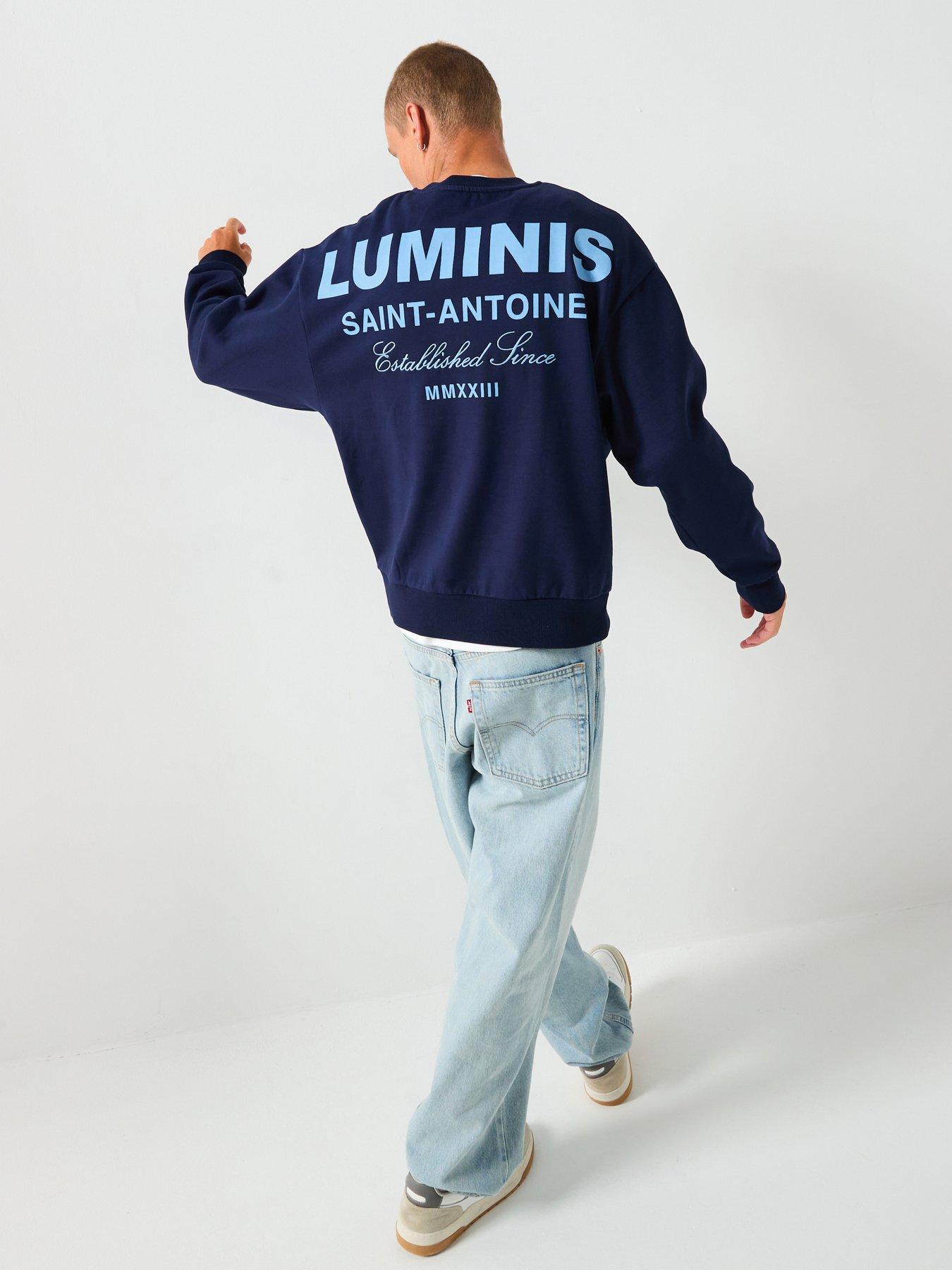 undefined Luminis Back Graphic Crew Sweat - Navy